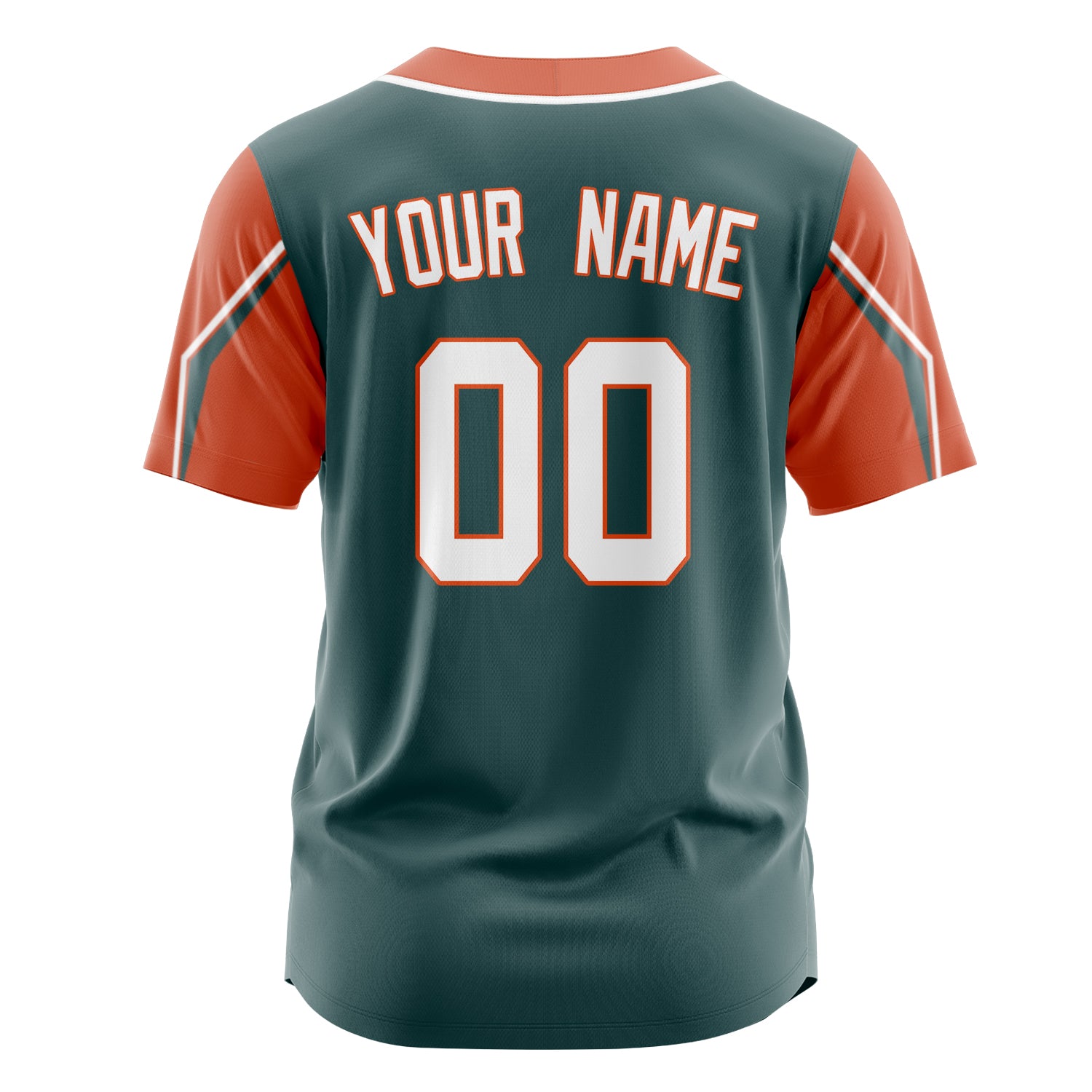 Benutzerdefiniertes Professionelles Mitternachtsgrün Orange Baseballtrikot