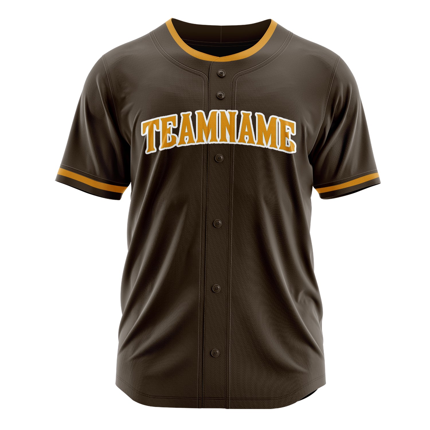Benutzerdefiniertes Professionelles Braun Gold Baseballtrikot