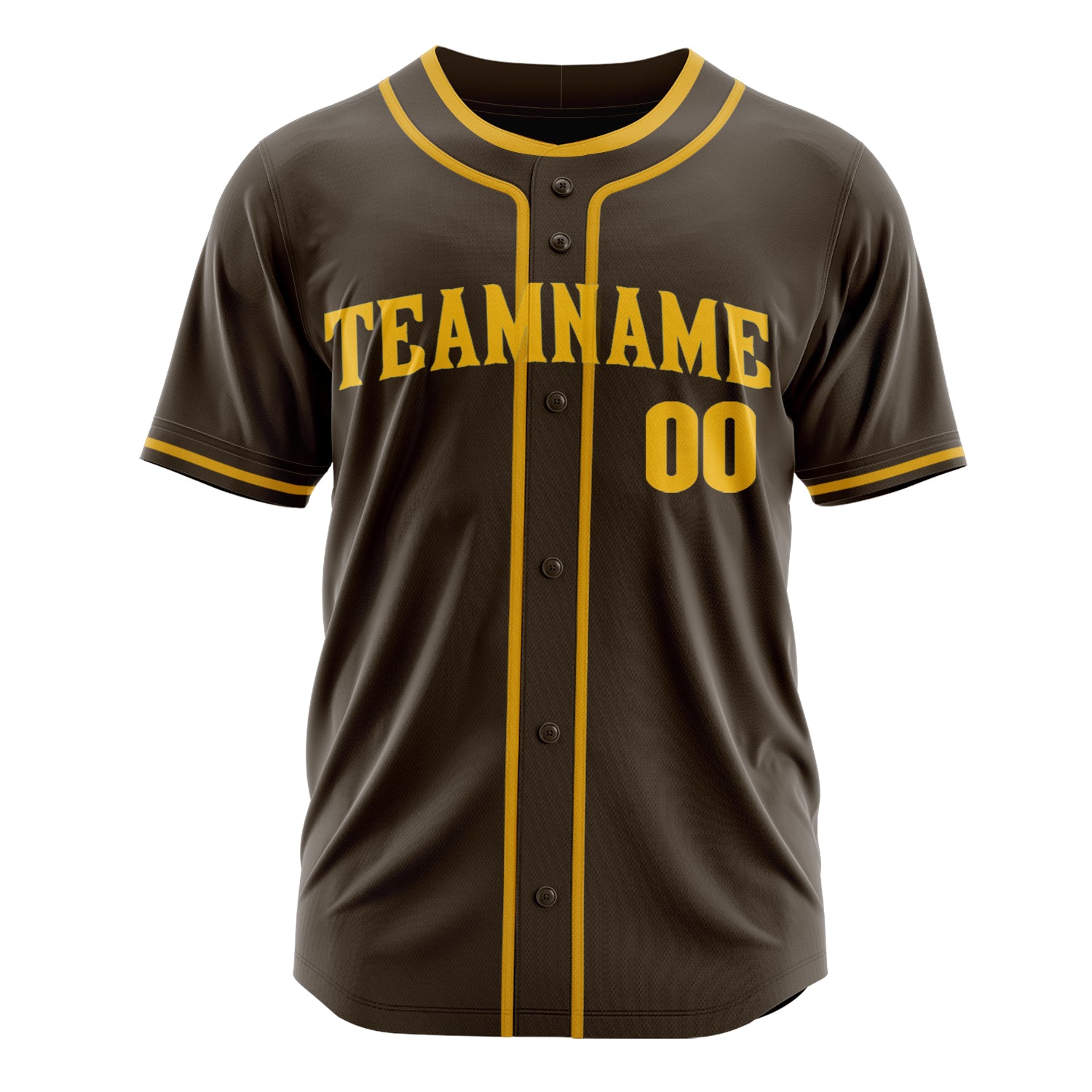 Benutzerdefiniertes Professionelles Braun Gold Baseballtrikot