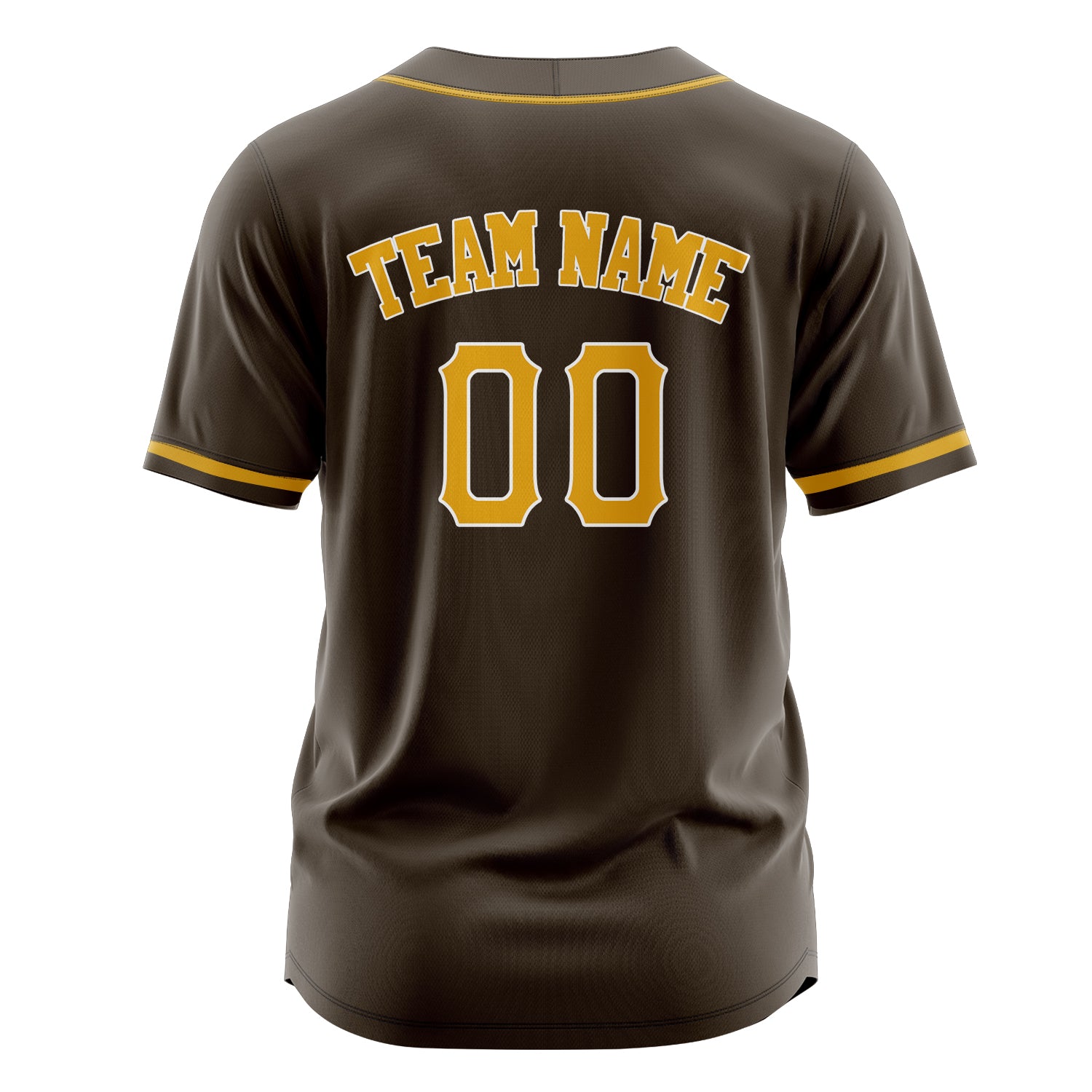 Benutzerdefiniertes Professionelles Braun Gold Baseballtrikot
