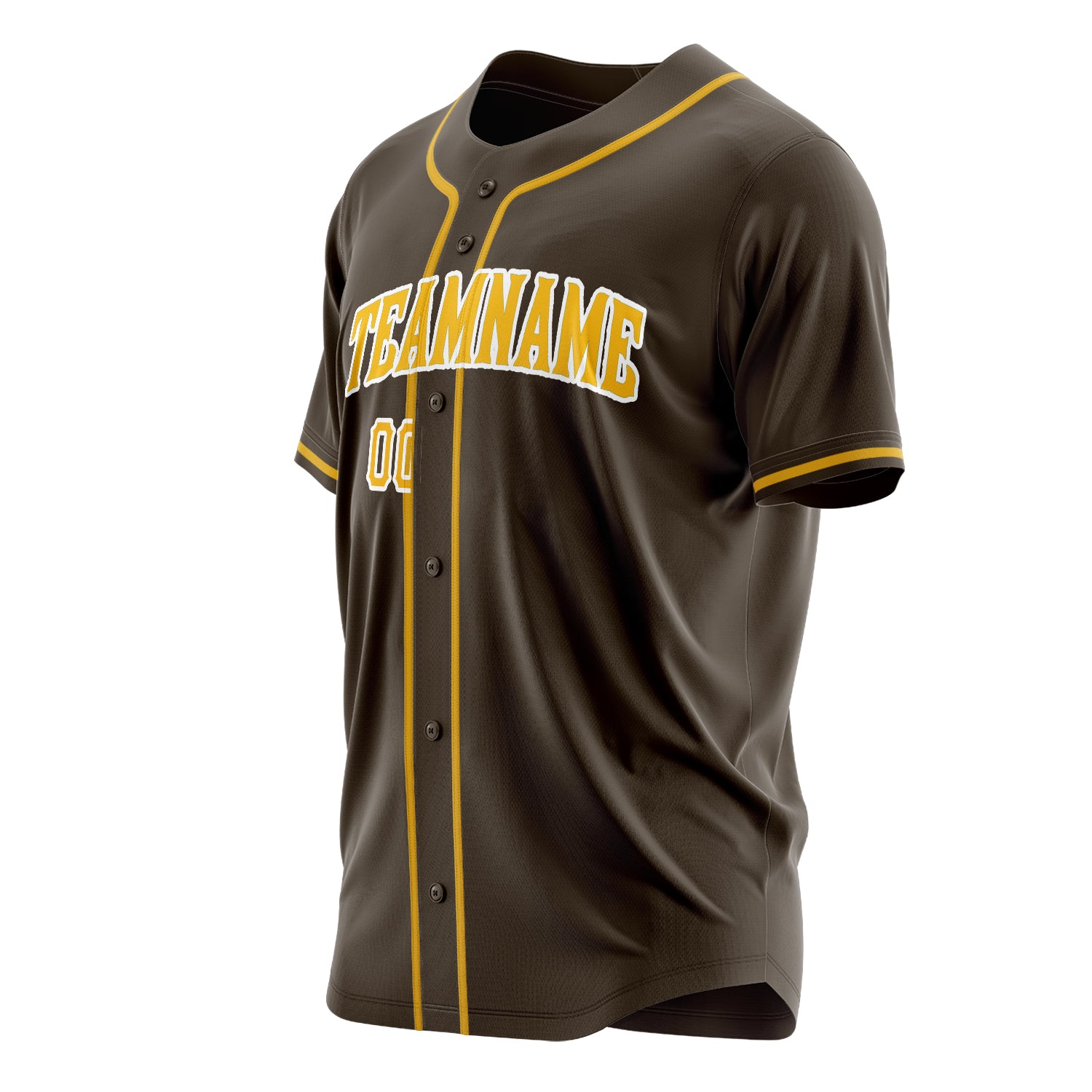 Benutzerdefiniertes Professionelles Braun Gold Baseballtrikot