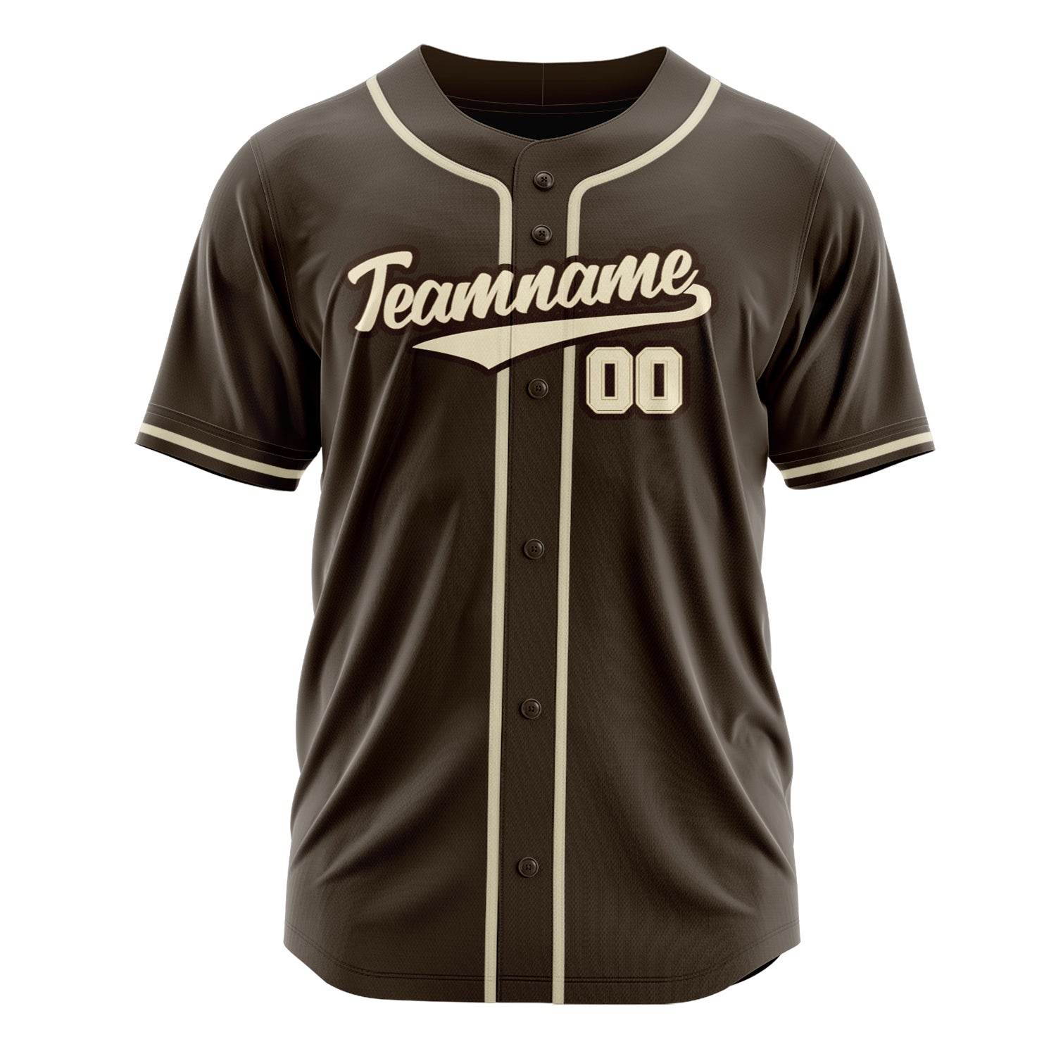 Benutzerdefiniertes Professionelles Braun Creme Baseballtrikot