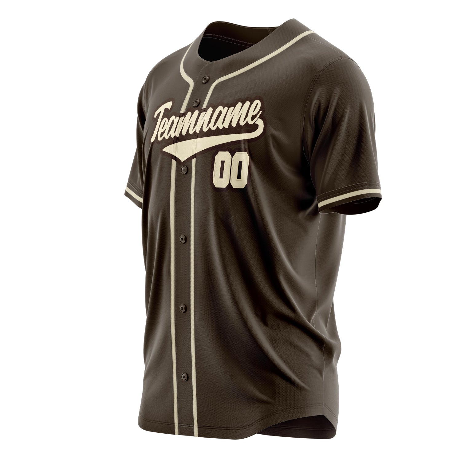 Benutzerdefiniertes Professionelles Braun Creme Baseballtrikot