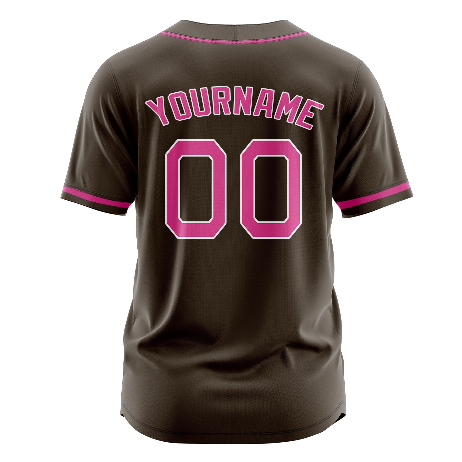 Benutzerdefiniertes Professionelles Braun Rosa Baseballtrikot