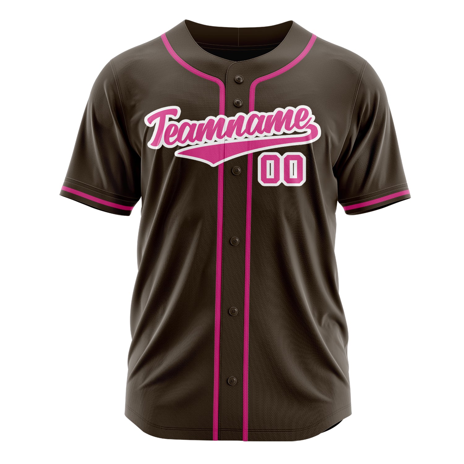 Benutzerdefiniertes Professionelles Braun Rosa Baseballtrikot