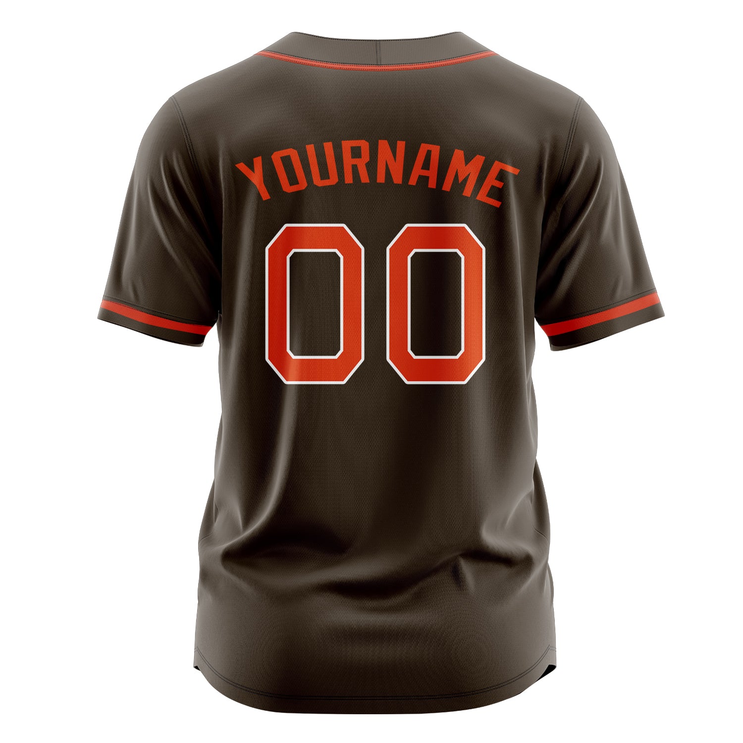 Benutzerdefiniertes Professionelles Braun Orange Baseballtrikot