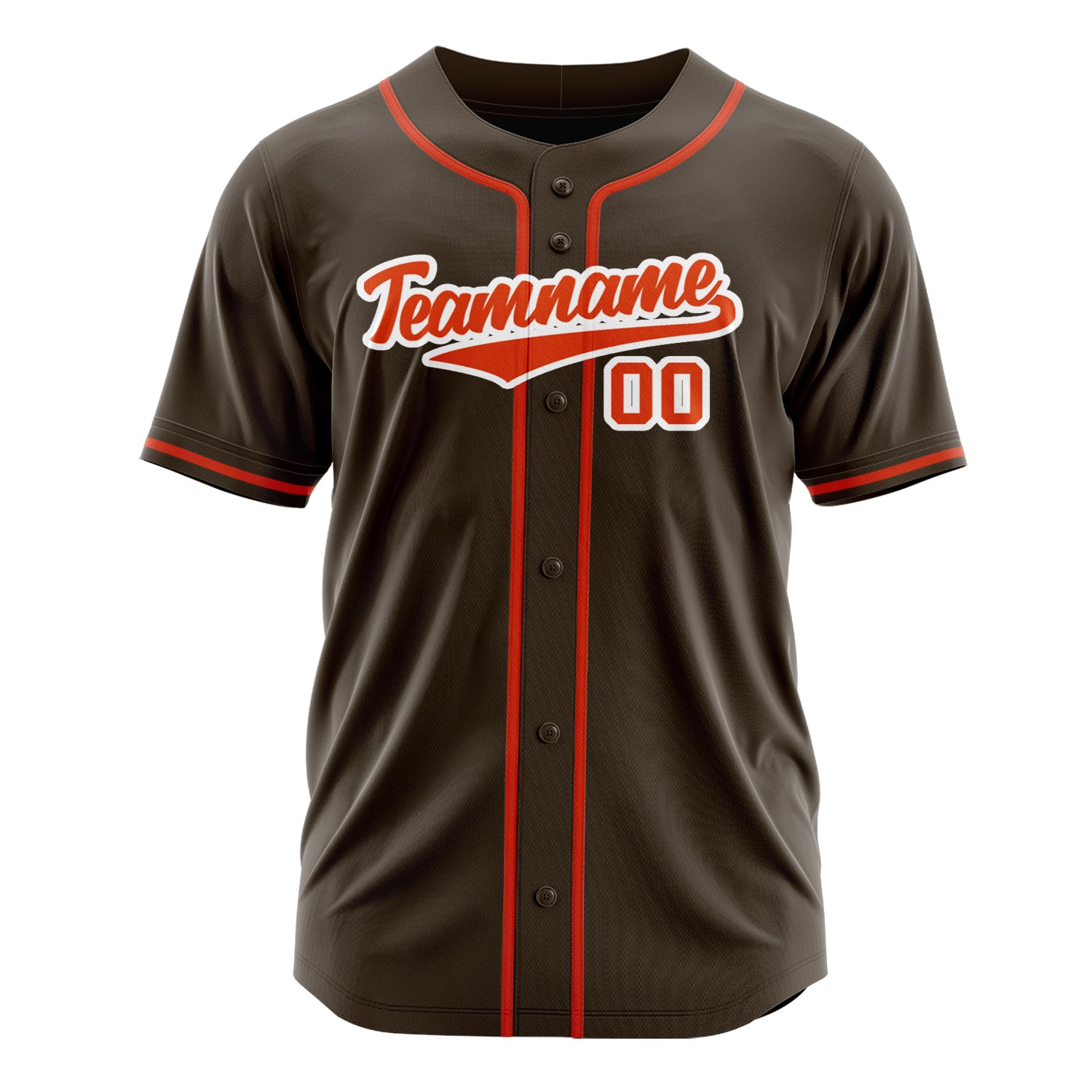 Benutzerdefiniertes Professionelles Braun Orange Baseballtrikot