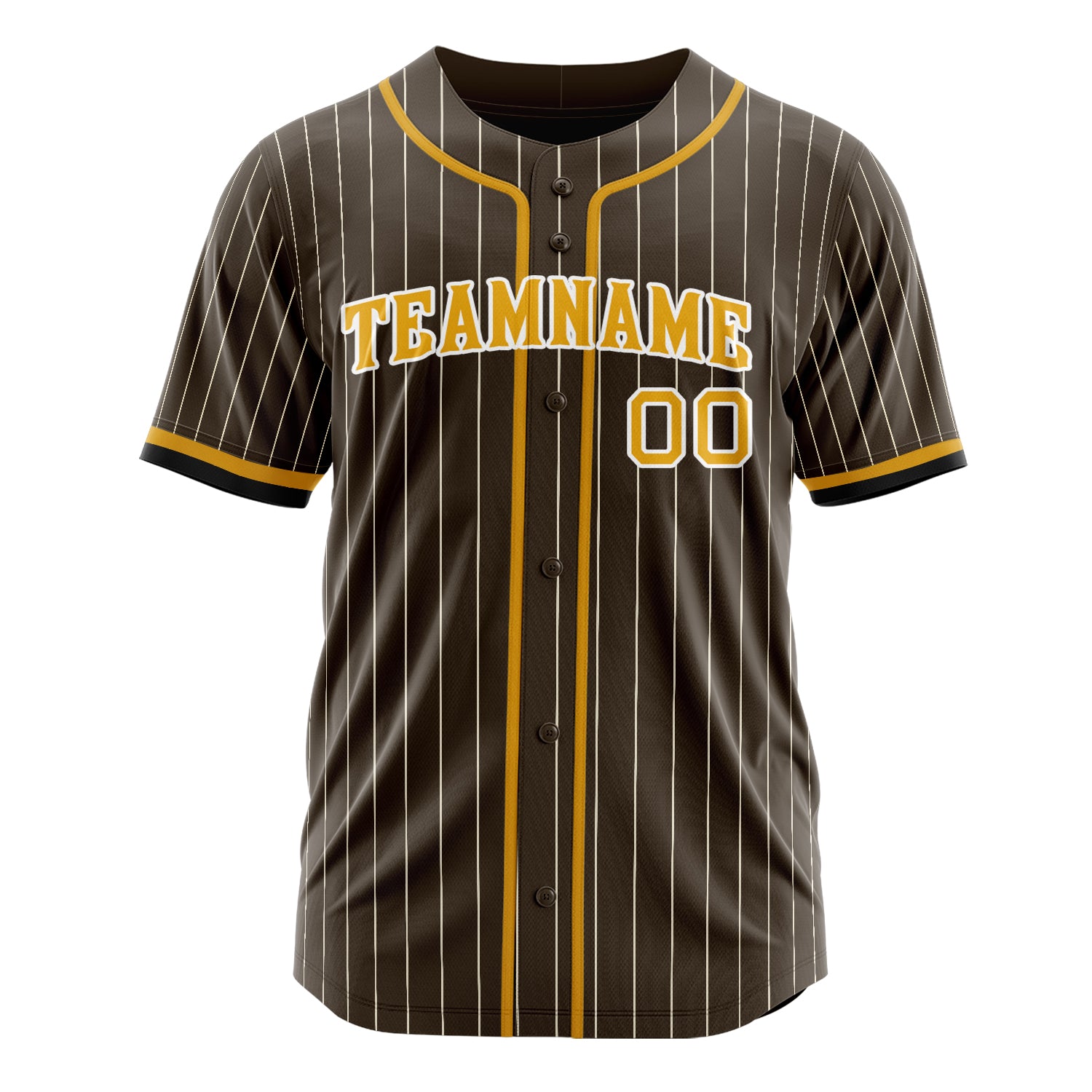 Benutzerdefiniertes Professionelles Braun Gold Baseballtrikot