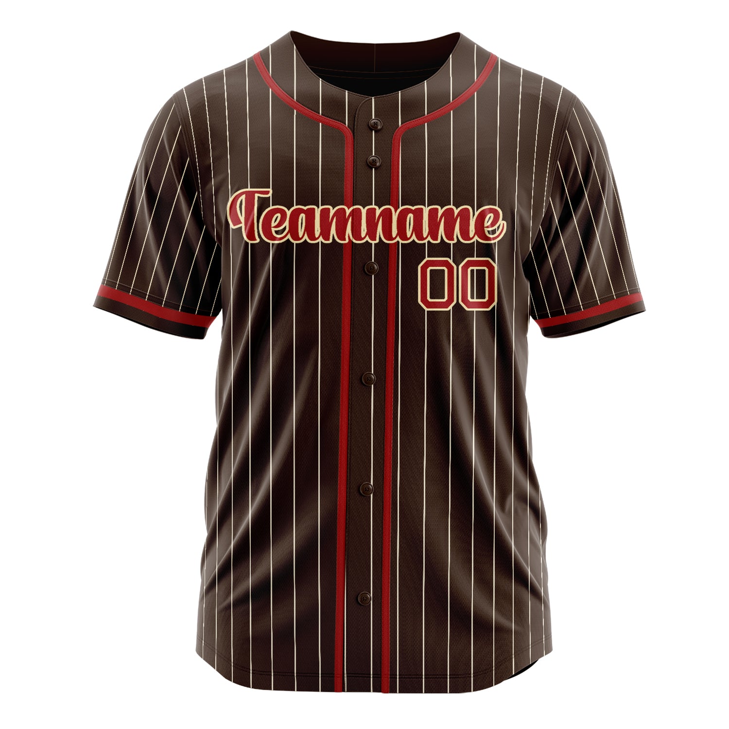 Benutzerdefiniertes Professionelles Braun Rot Baseballtrikot