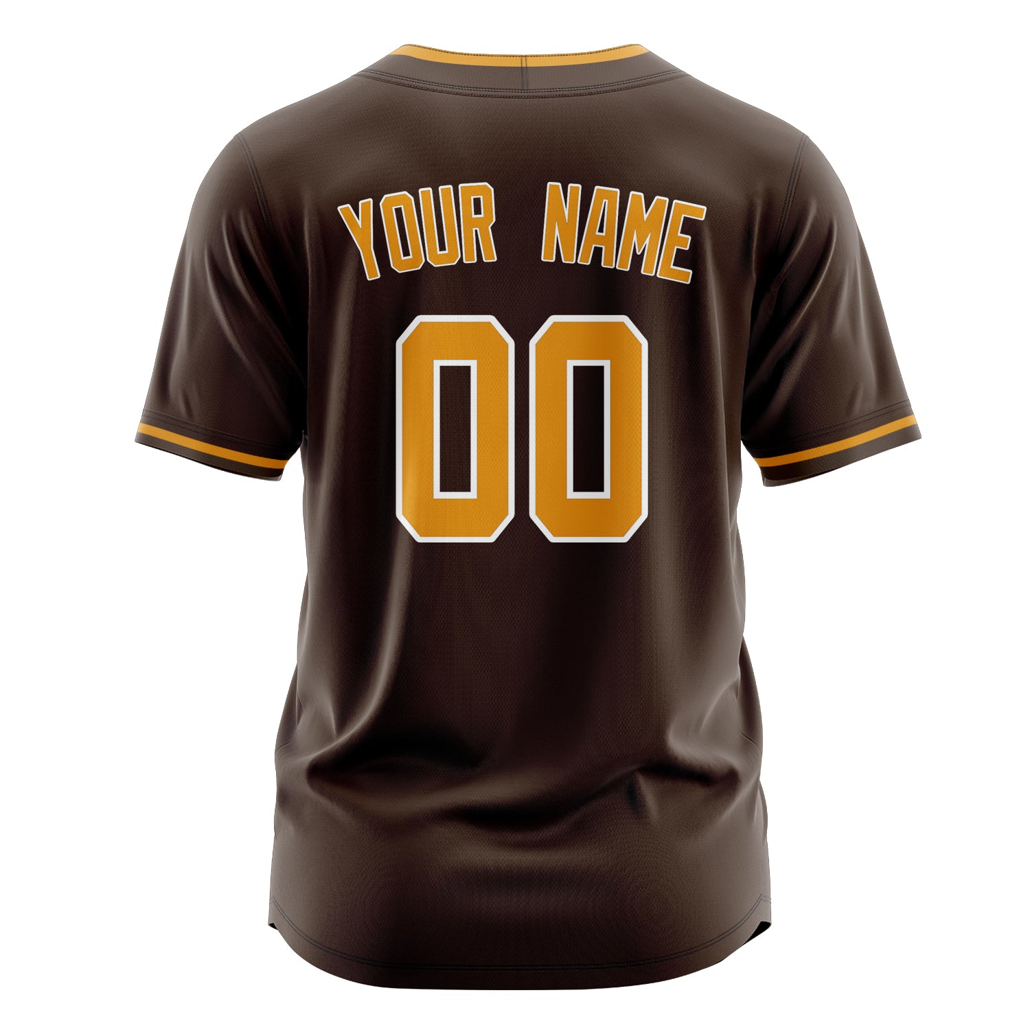 Benutzerdefiniertes Professionelles Braun Gold Baseballtrikot