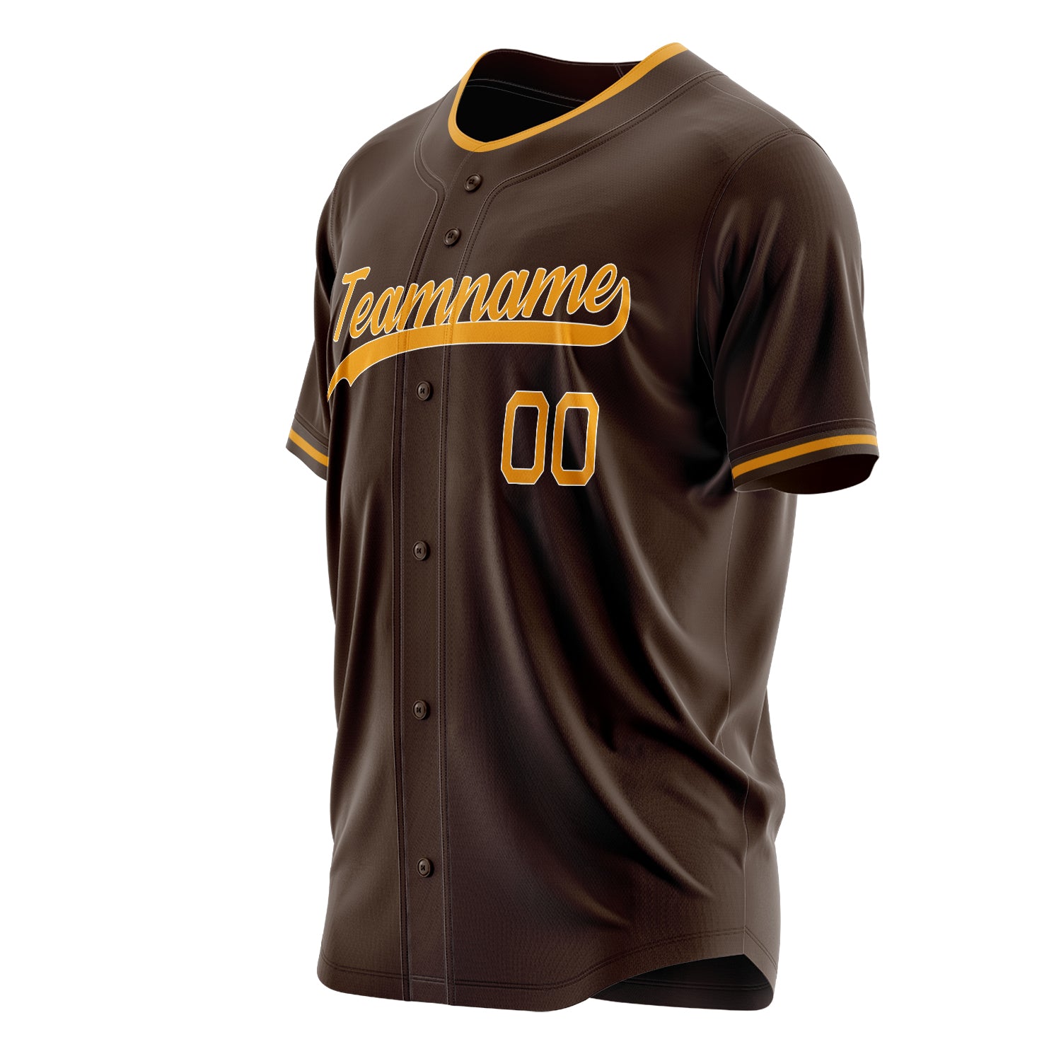 Benutzerdefiniertes Professionelles Braun Gold Baseballtrikot