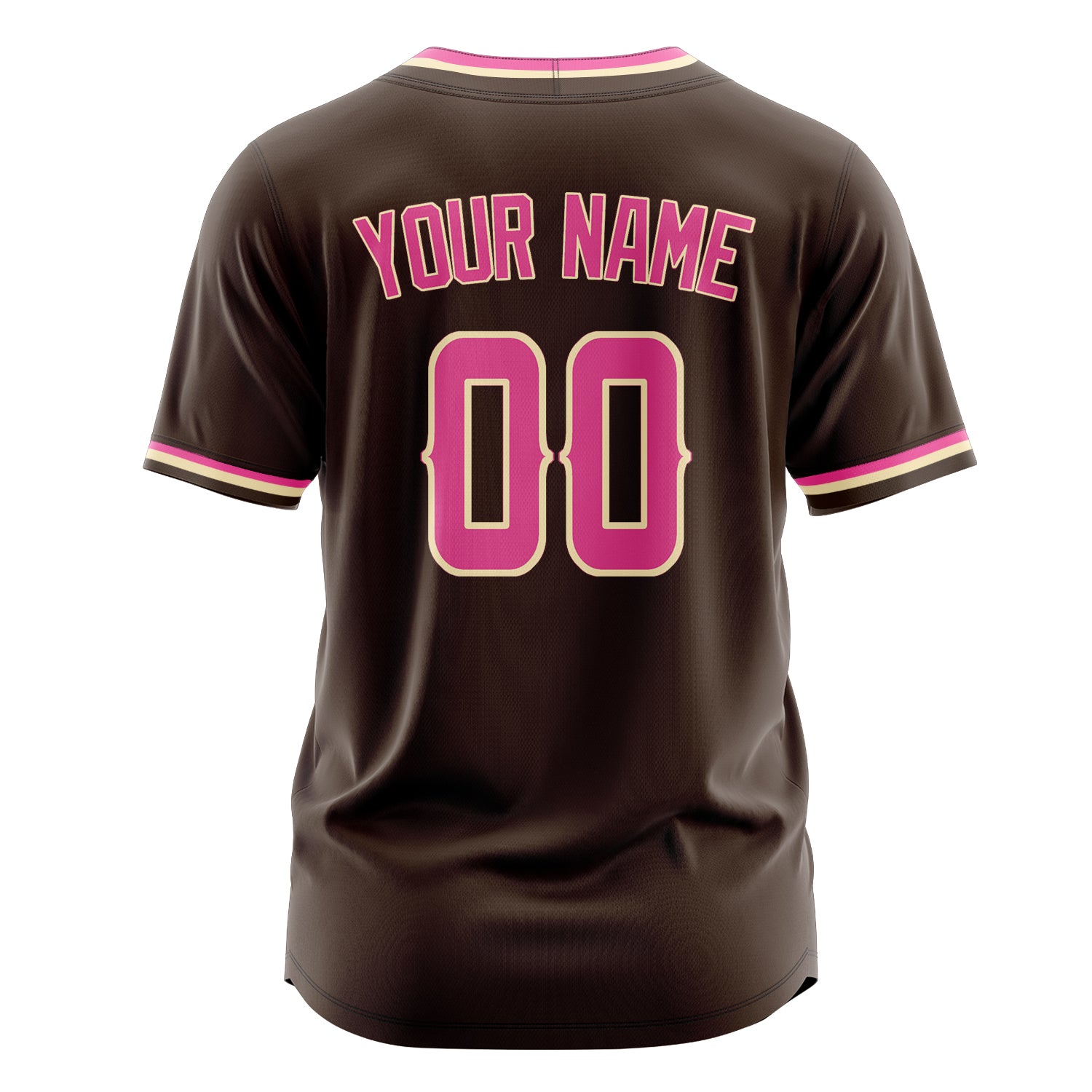 Benutzerdefiniertes Professionelles Braun Rosa Baseballtrikot