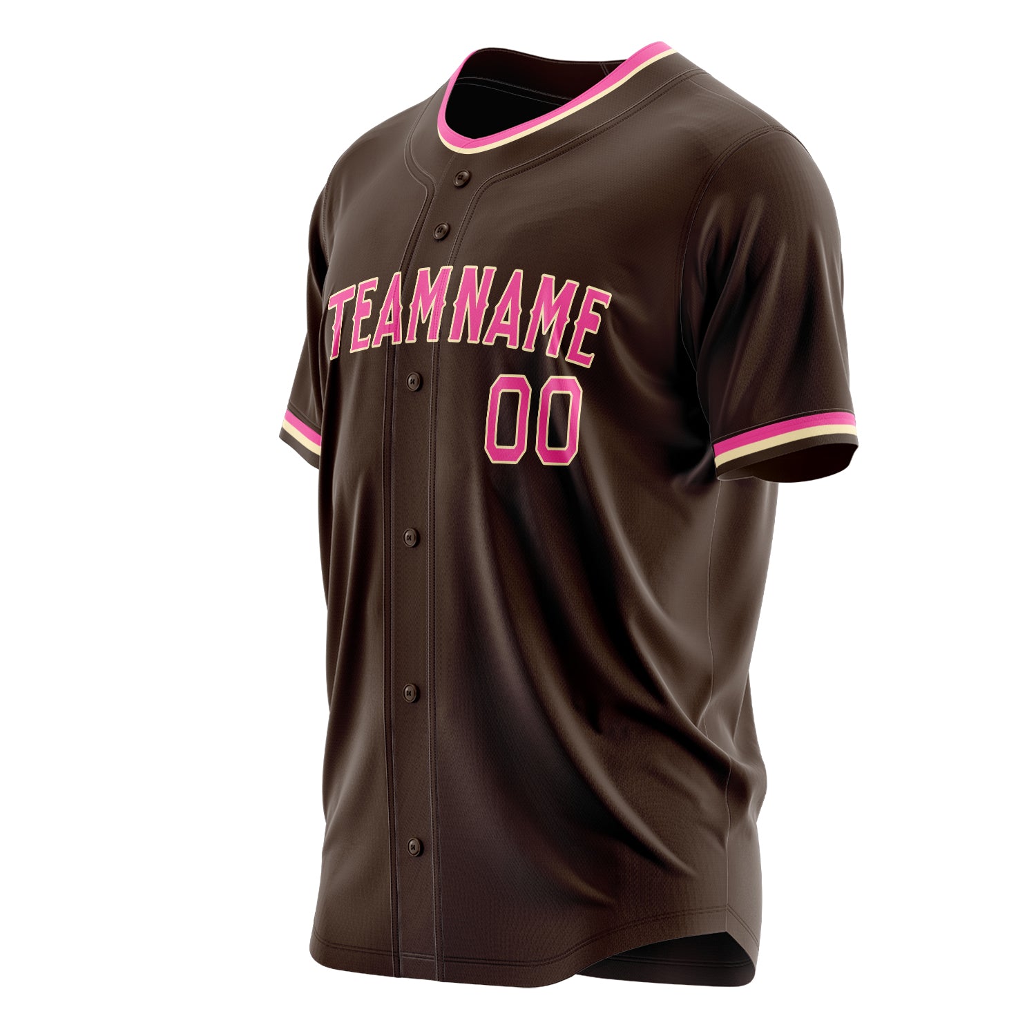 Benutzerdefiniertes Professionelles Braun Rosa Baseballtrikot