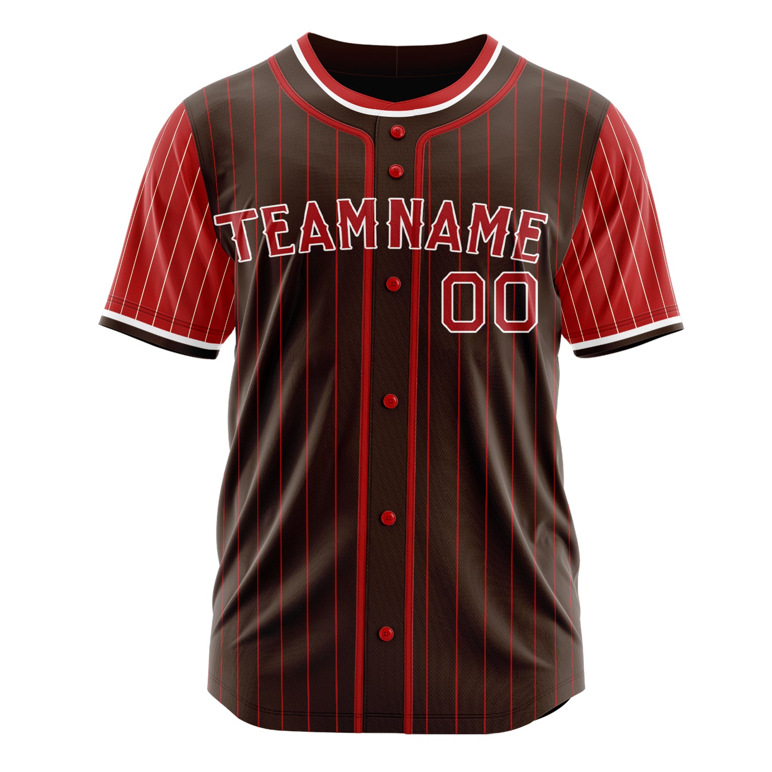 Custom Professional Brown Red Baseball Jersey