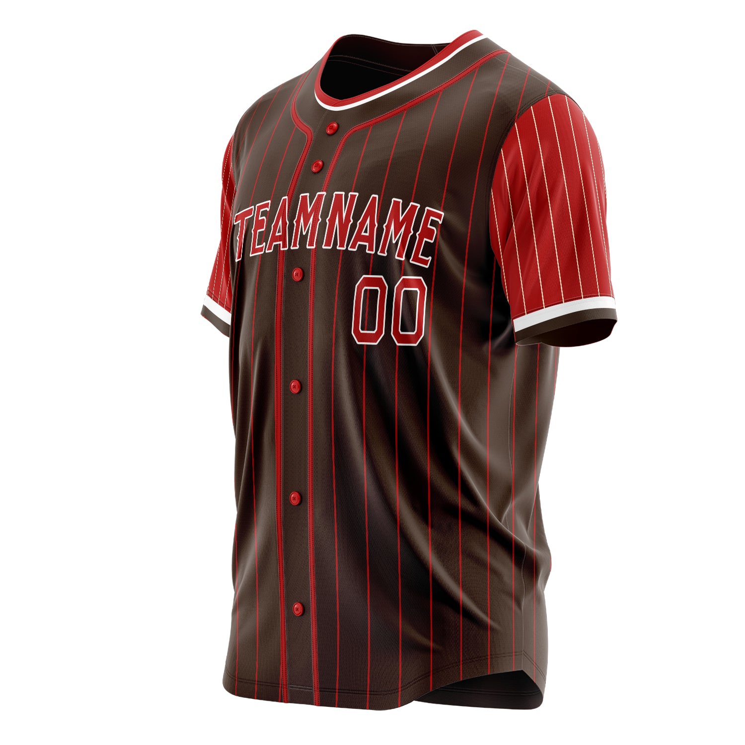 Benutzerdefiniertes Professionelles Braun Rot Baseballtrikot