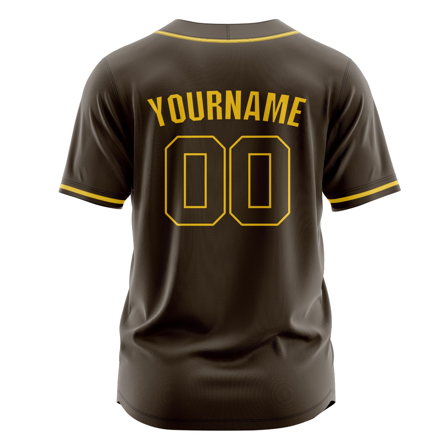 Benutzerdefiniertes Professionelles Braun Gold Baseballtrikot