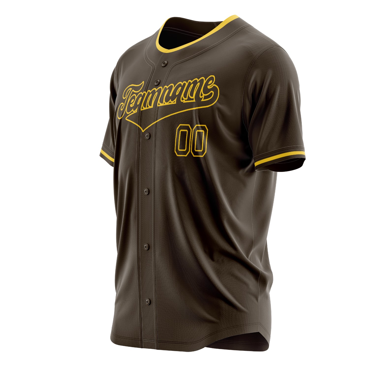 Benutzerdefiniertes Professionelles Braun Gold Baseballtrikot