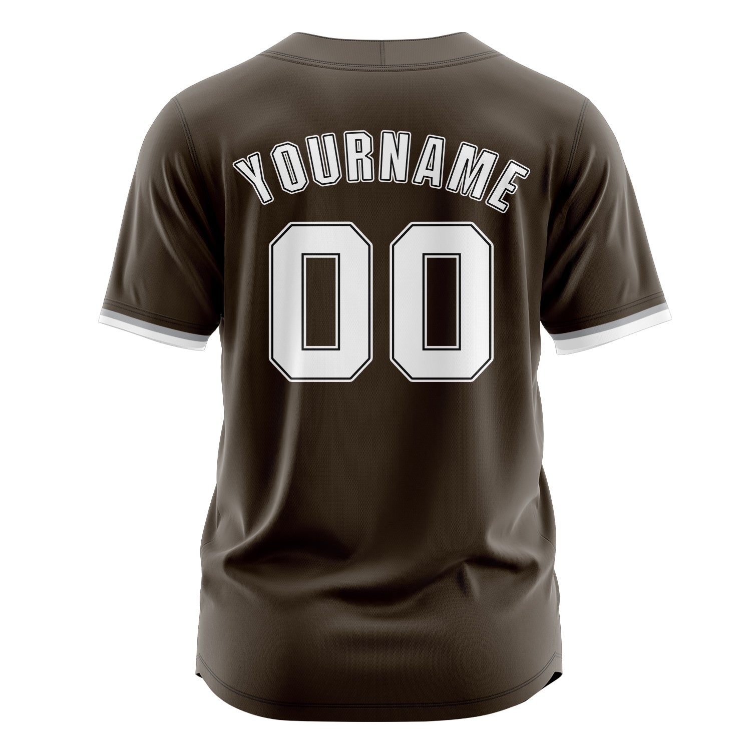 Benutzerdefiniertes Professionelles Braun Weiß Baseballtrikot