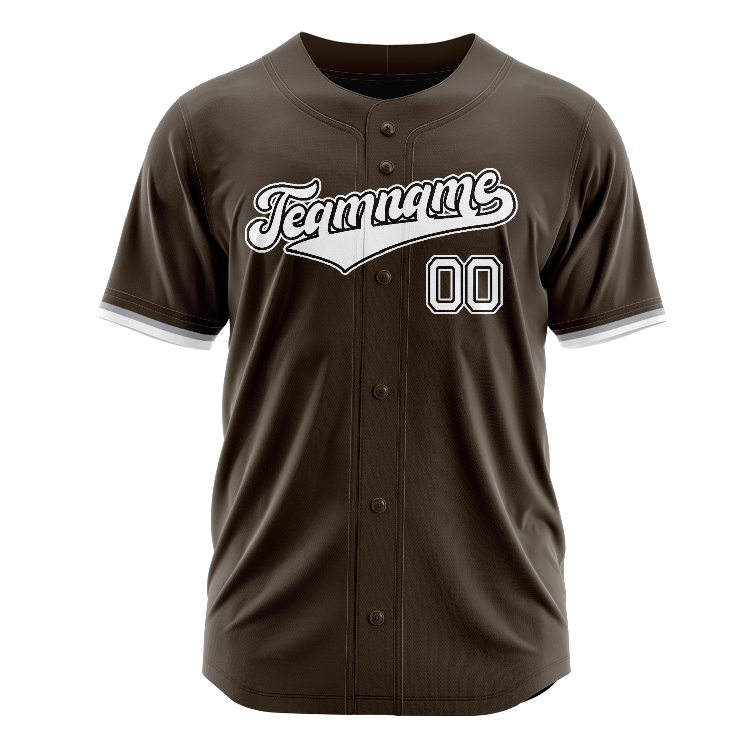 Custom Professional Brown White Baseball Jersey