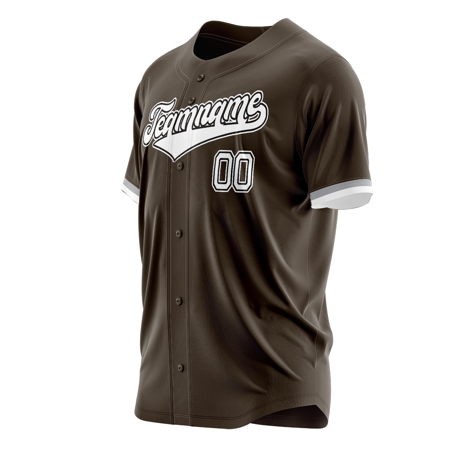 Benutzerdefiniertes Professionelles Braun Weiß Baseballtrikot