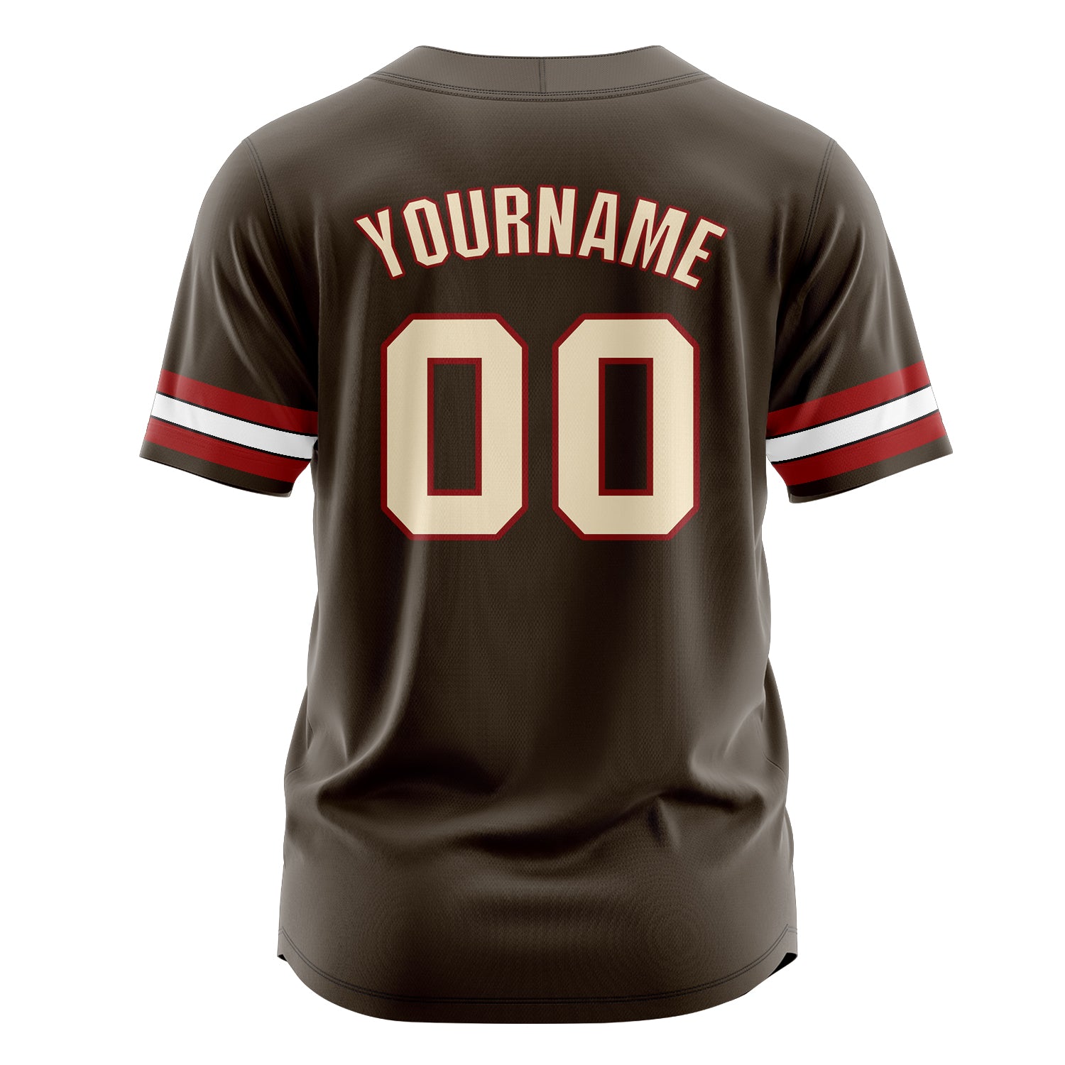 Benutzerdefiniertes Professionelles Braun Creme Baseballtrikot
