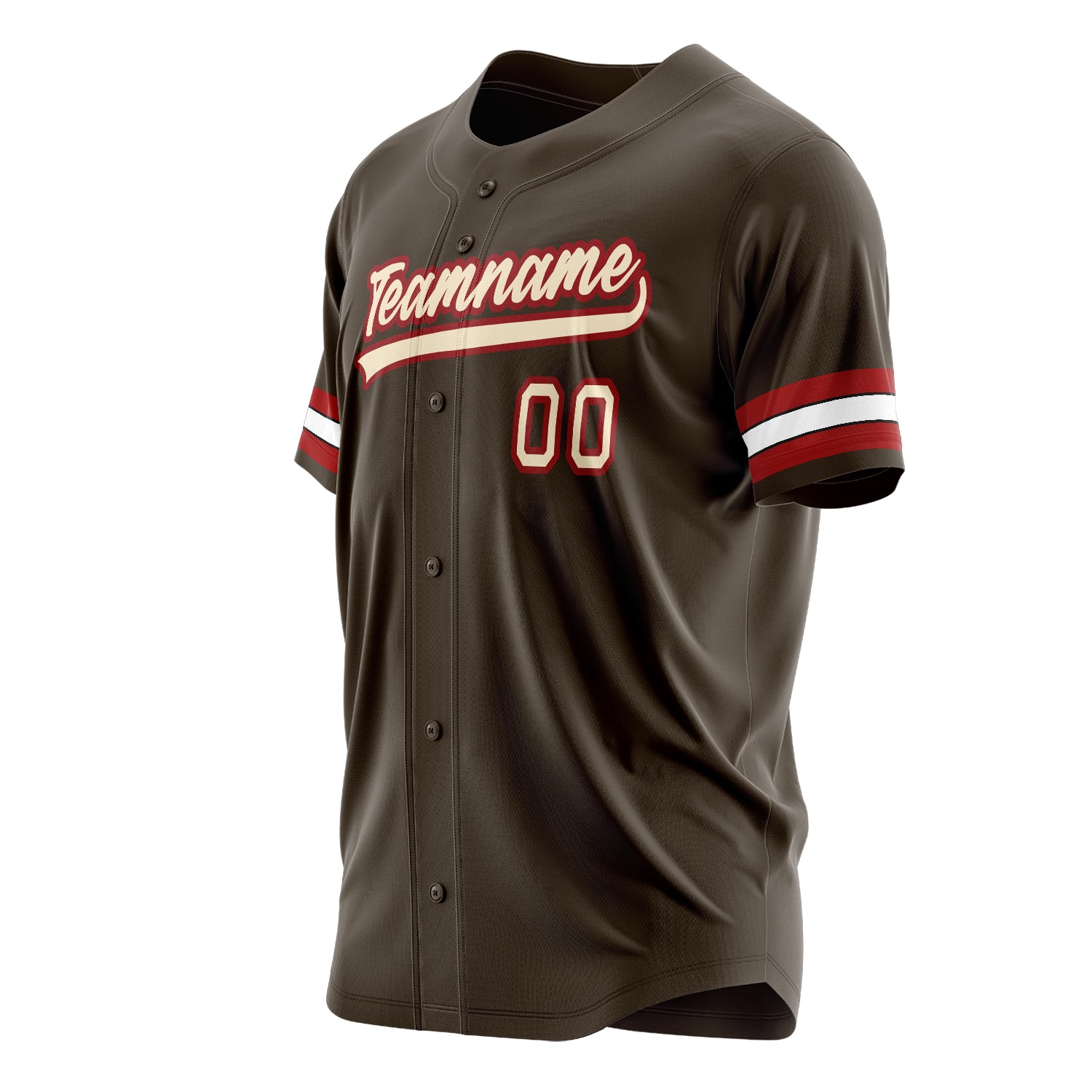 Benutzerdefiniertes Professionelles Braun Creme Baseballtrikot