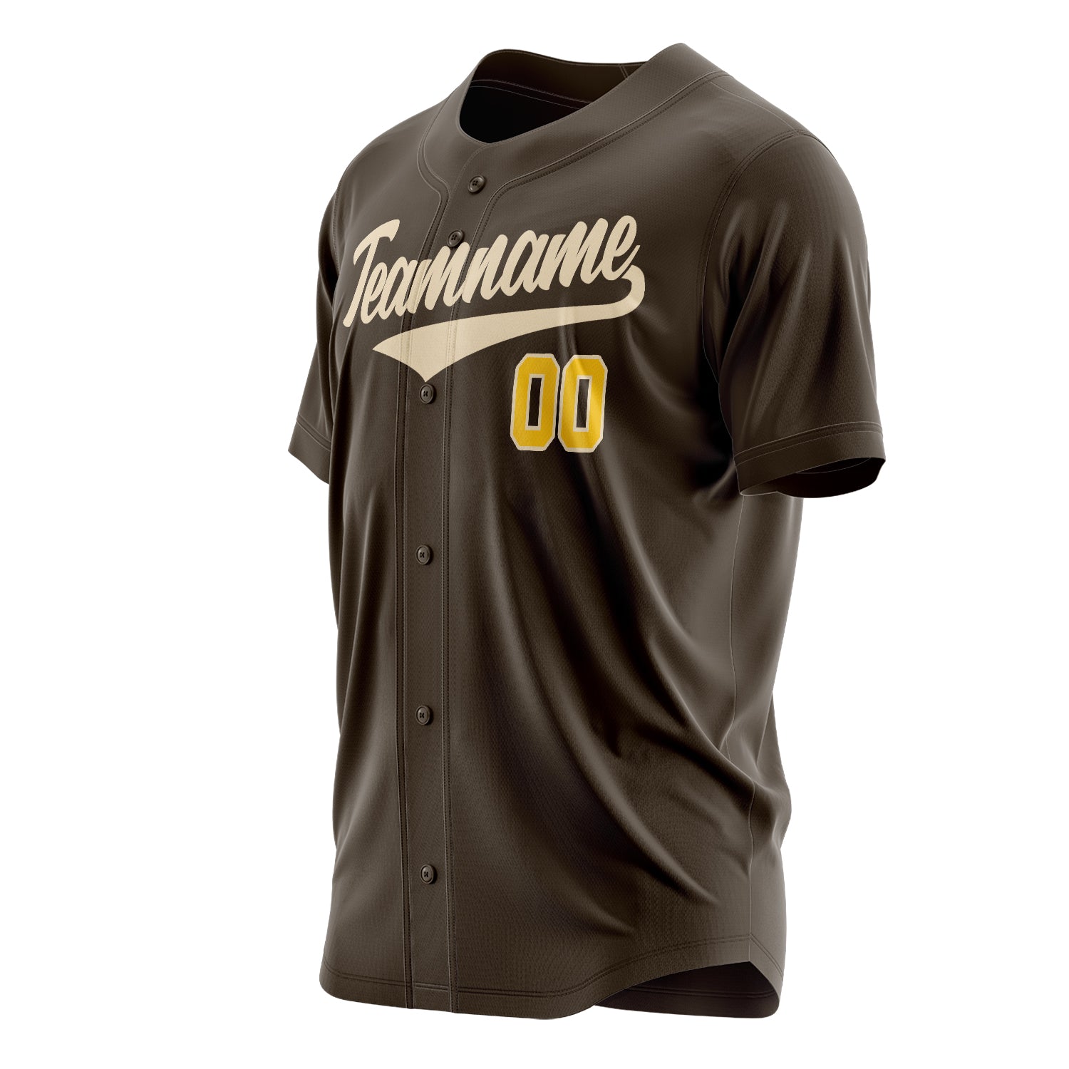 Benutzerdefiniertes Professionelles Braun Creme Baseballtrikot