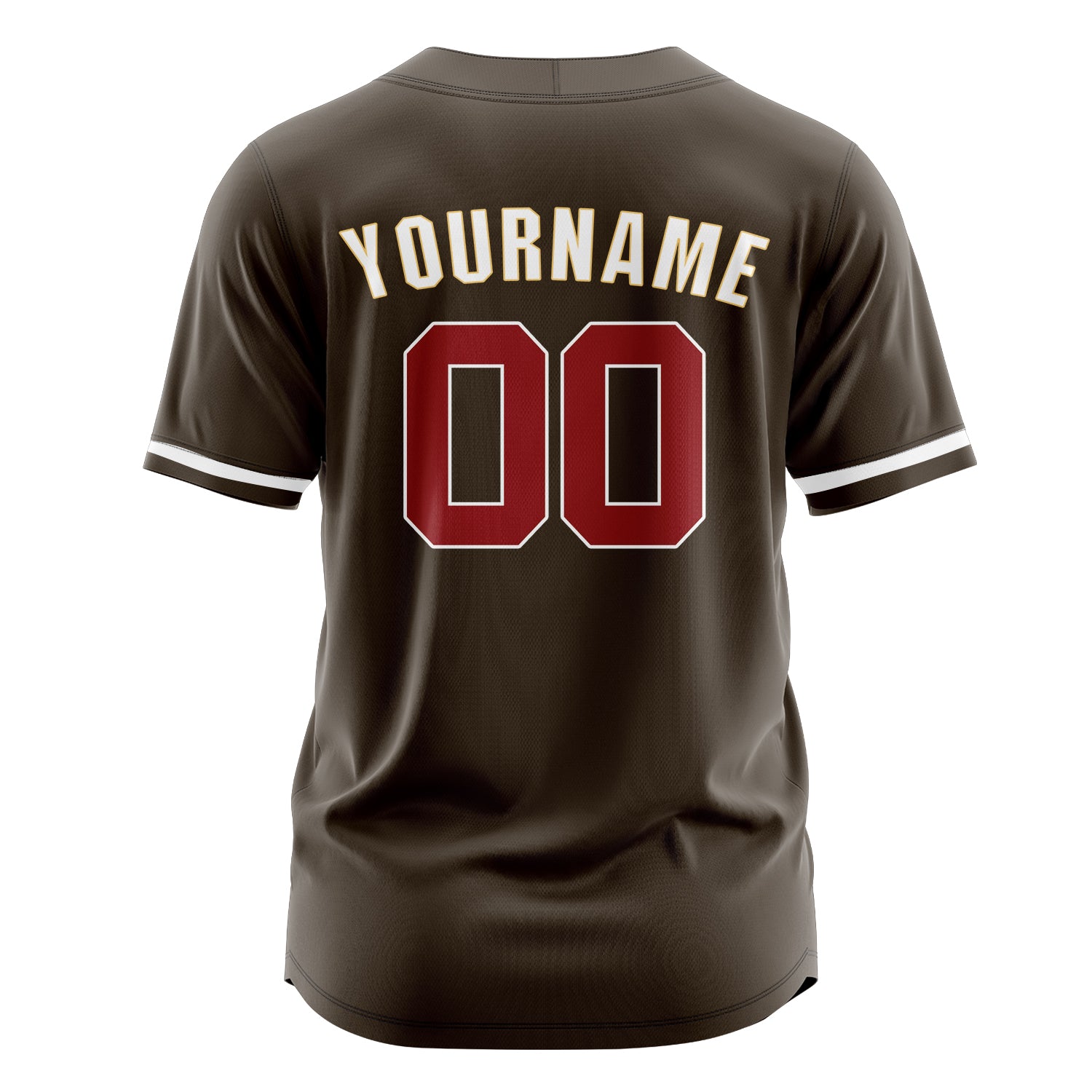 Custom Professional Brown White Baseball Jersey