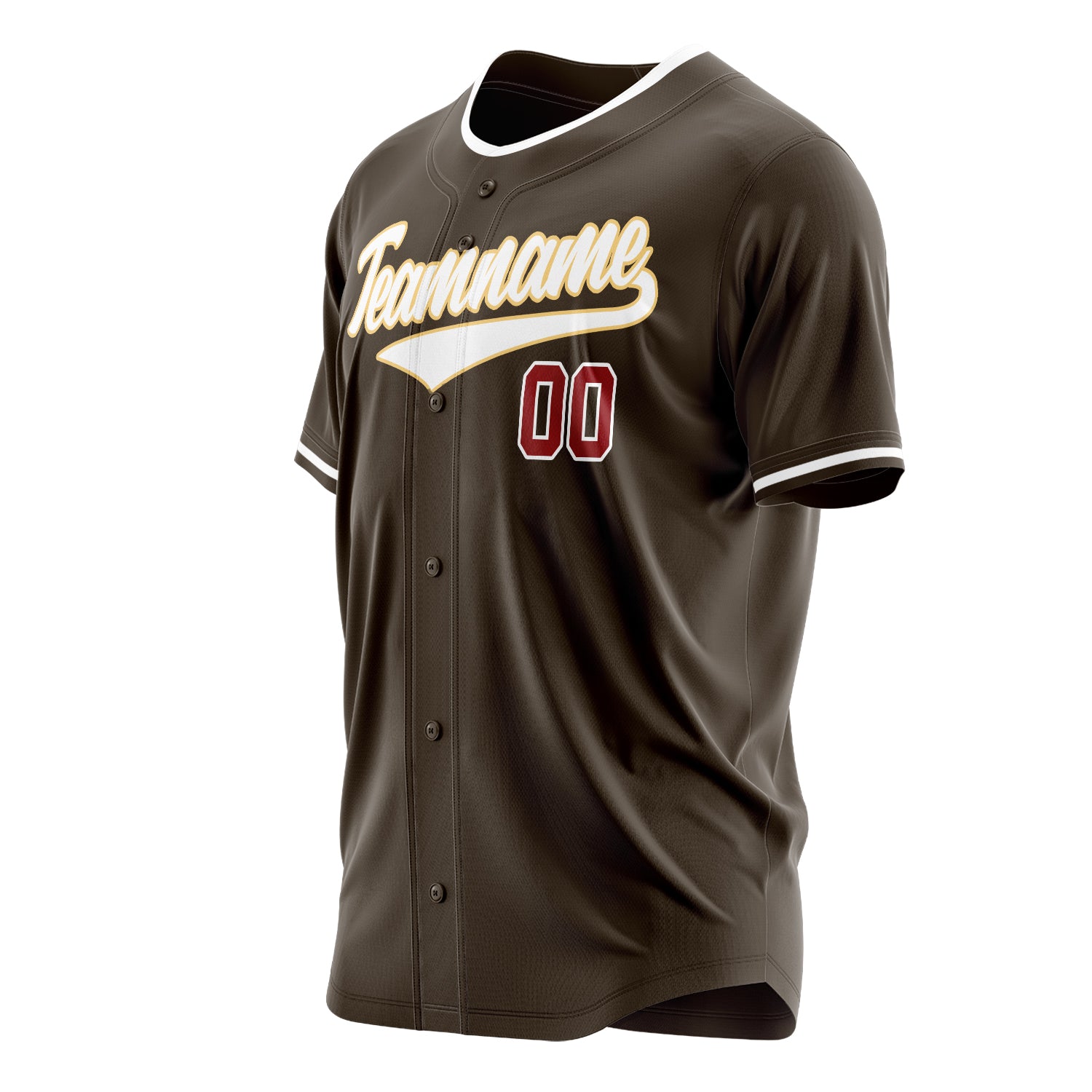 Custom Professional Brown White Baseball Jersey