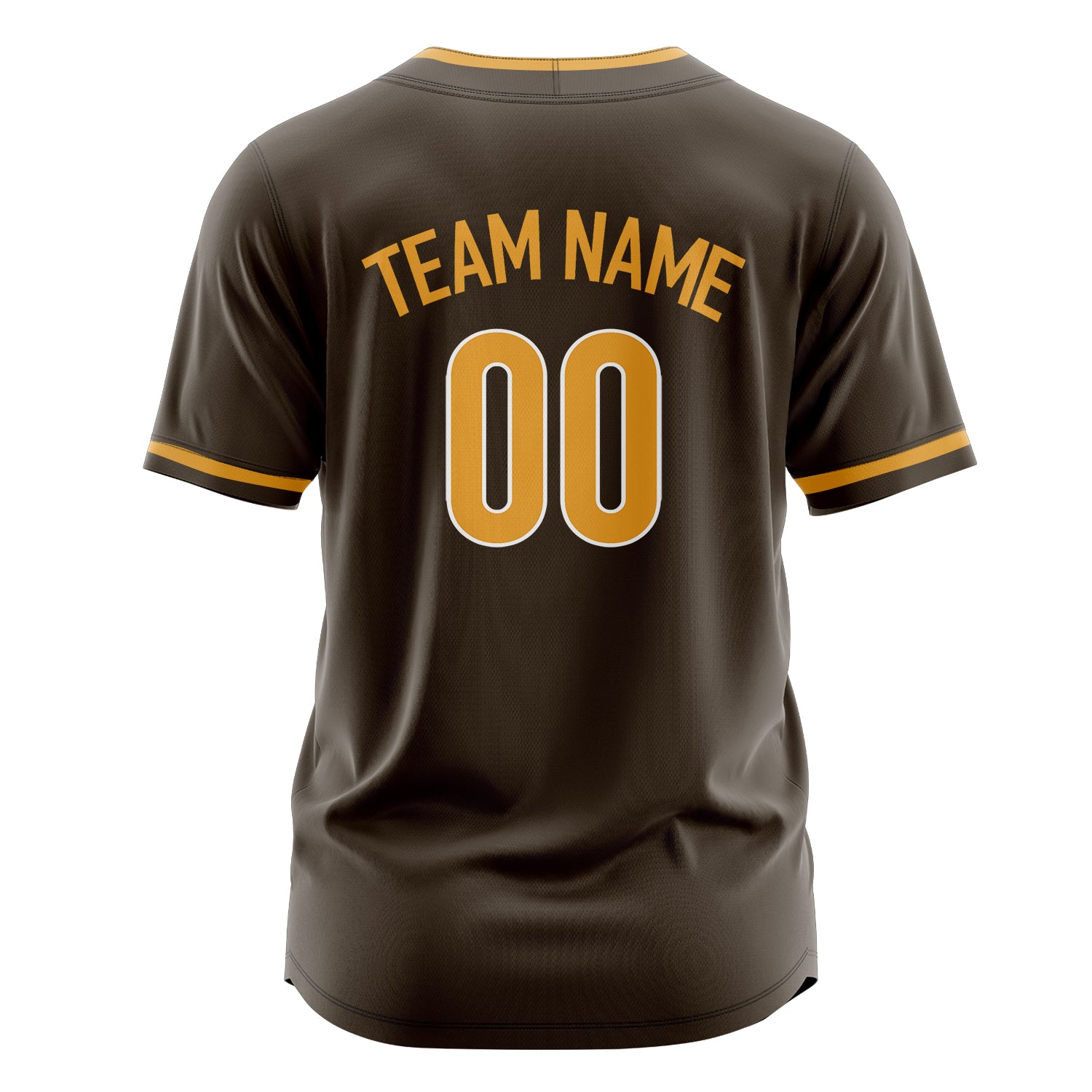 Benutzerdefiniertes Professionelles Braun Gold Baseballtrikot
