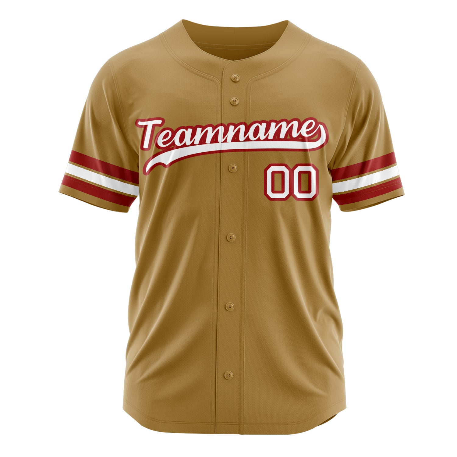 Custom Professional Old Gold White Baseball Jersey