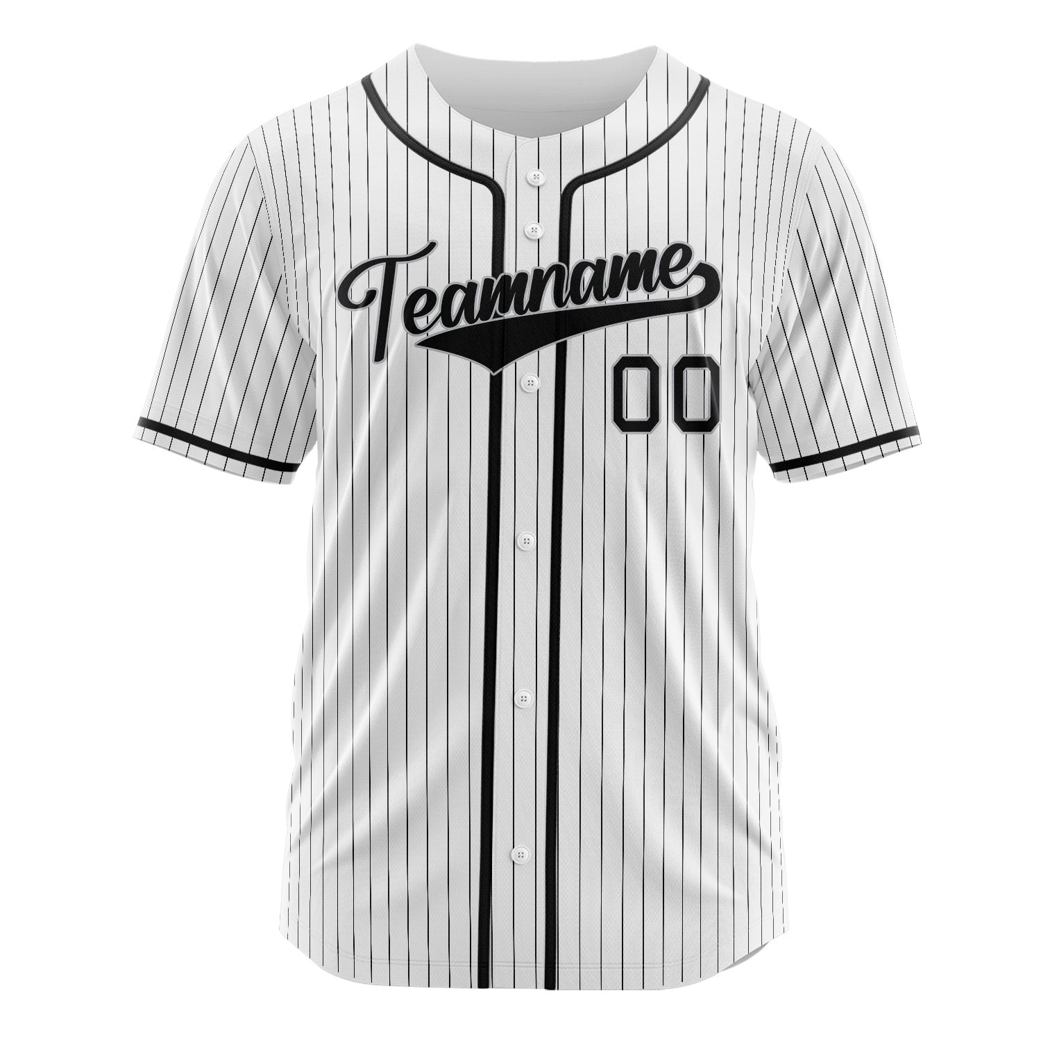 Custom Professional White Black Baseball Jersey