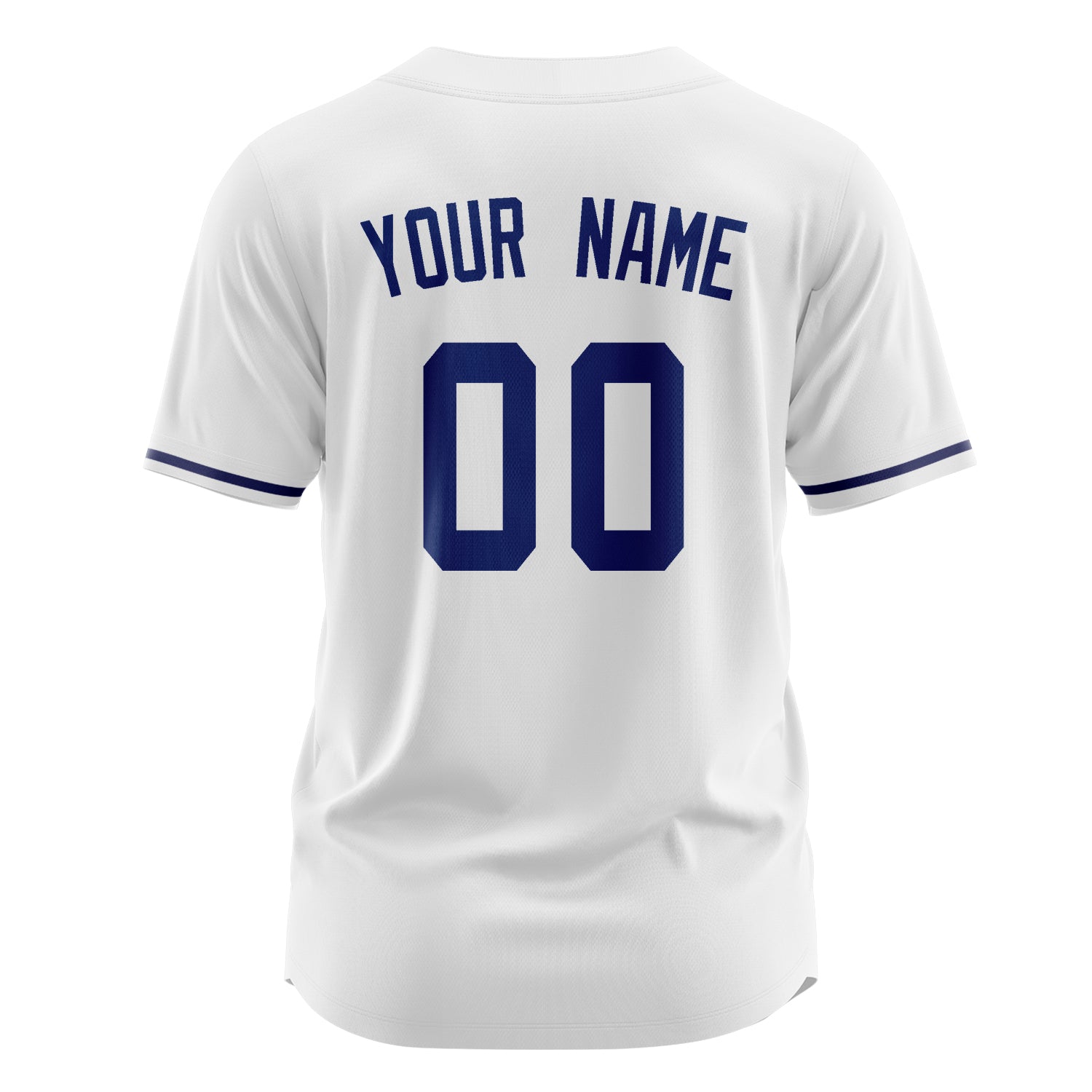 Benutzerdefiniertes Professionelles Weiß Königsblau Baseballtrikot