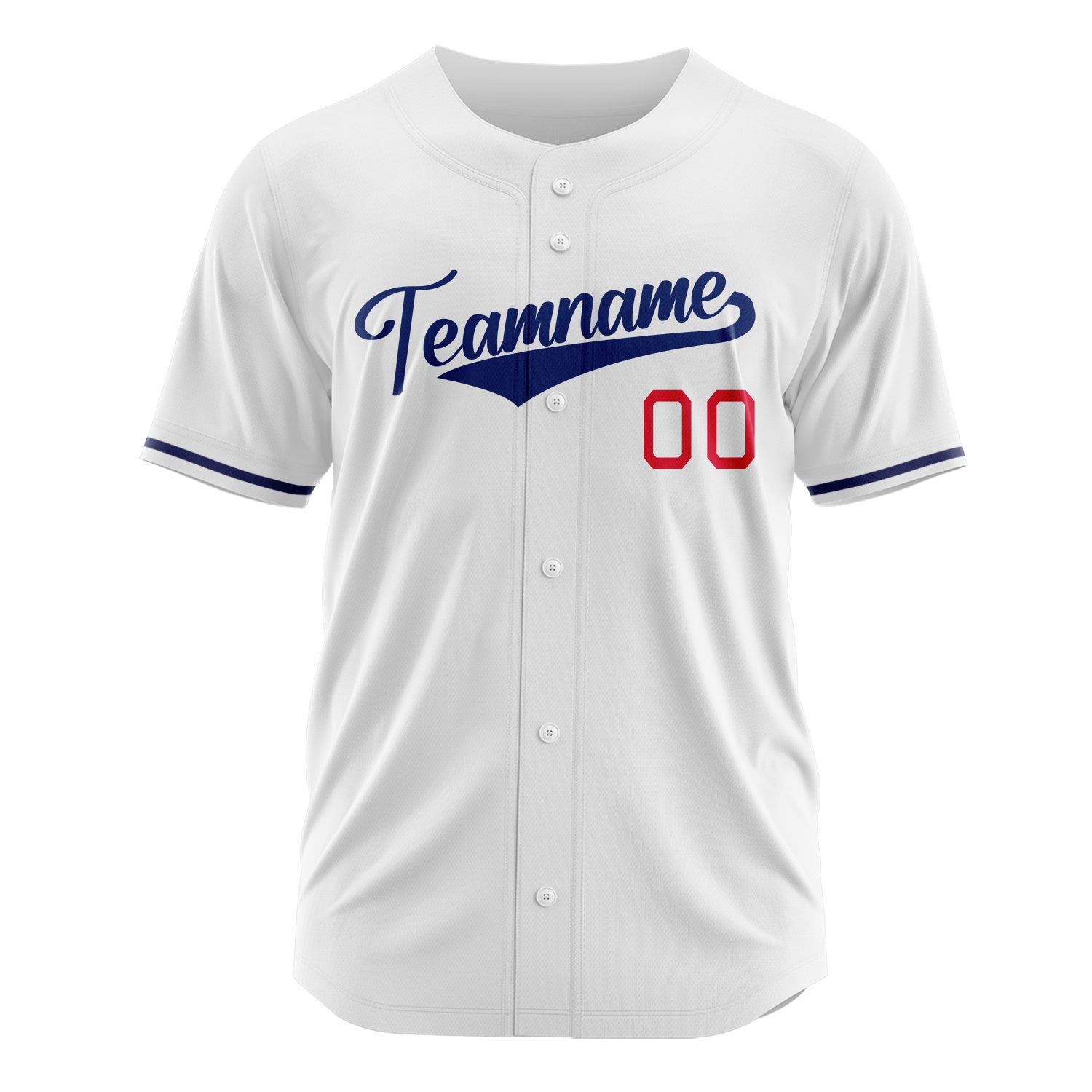 Custom Professional White Royal Blue Baseball Jersey