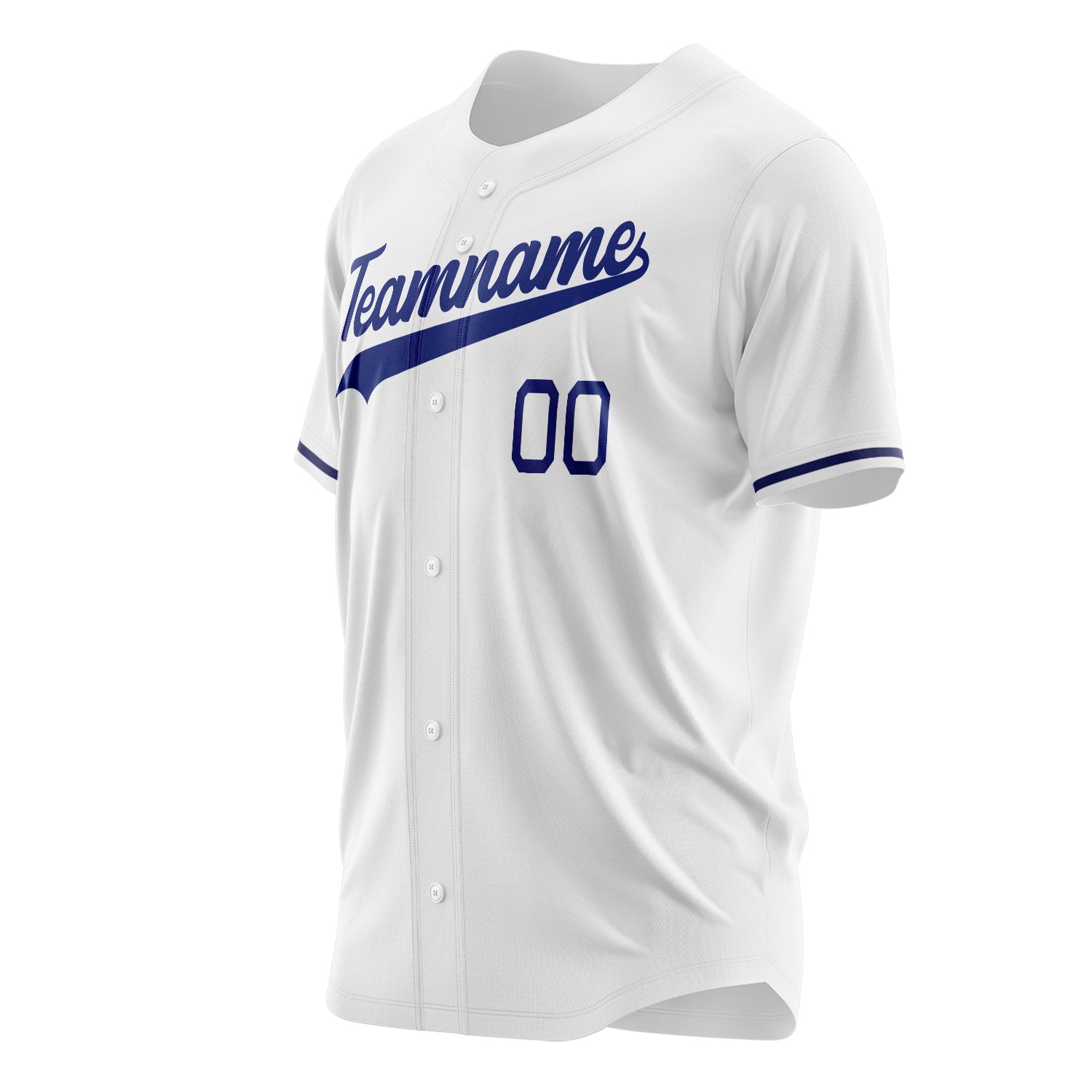 Benutzerdefiniertes Professionelles Weiß Königsblau Baseballtrikot