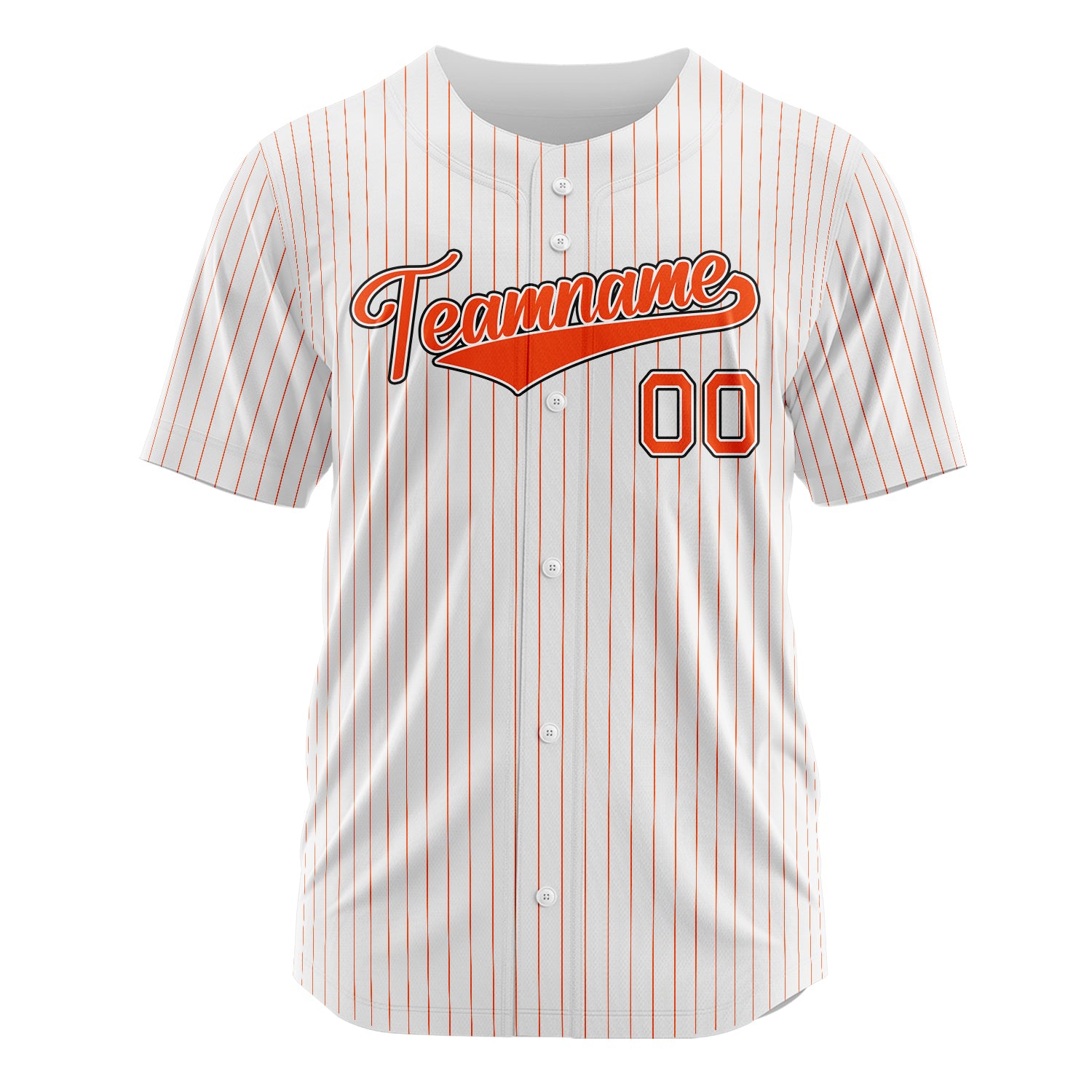 Custom Professional White Orange Baseball Jersey