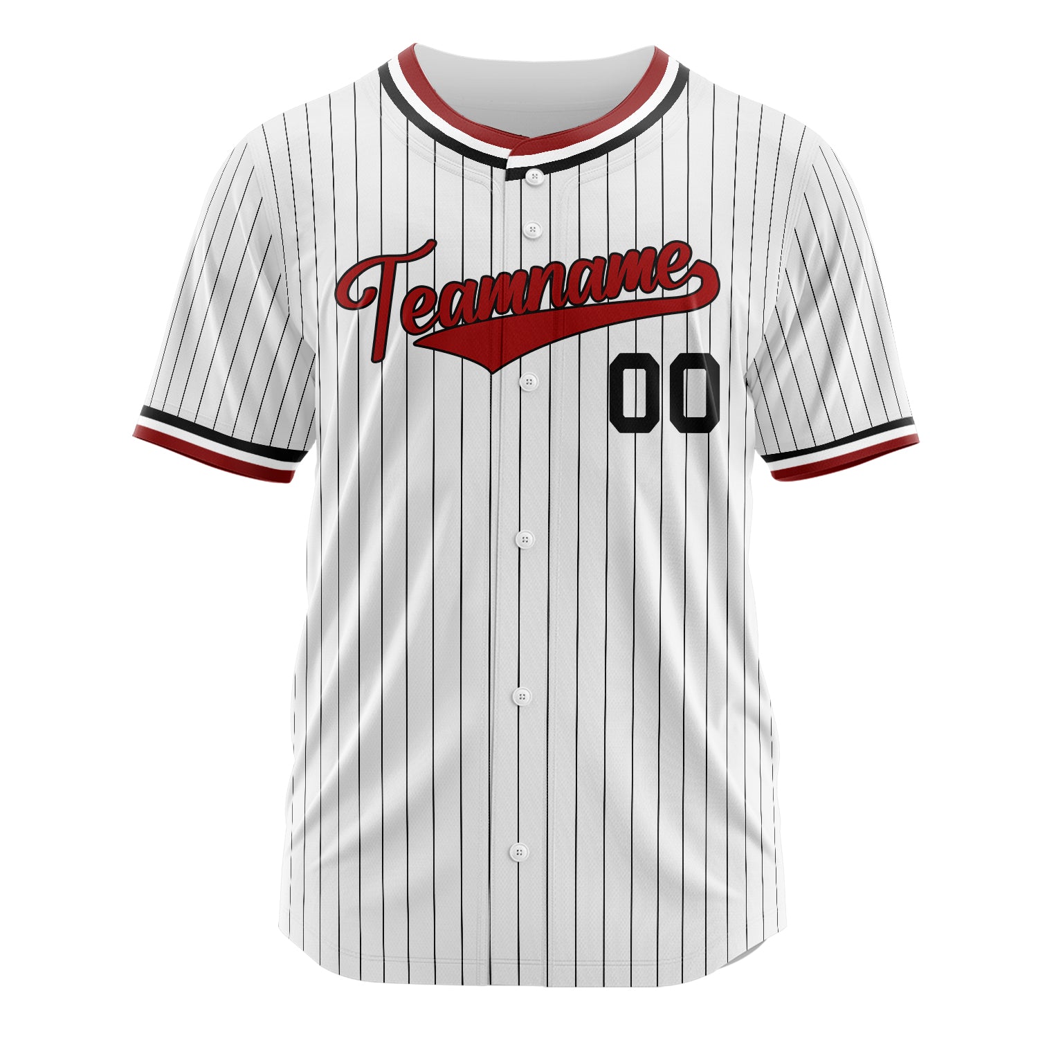 Custom Professional White Red Baseball Jersey