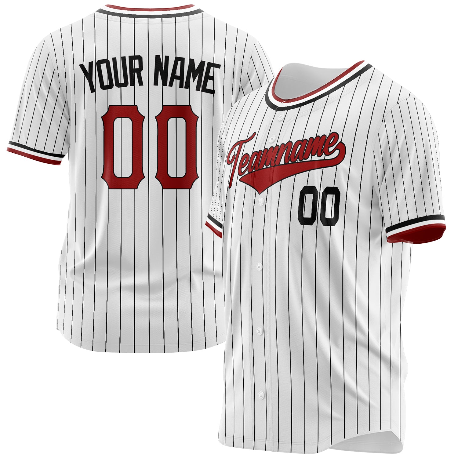 Benutzerdefiniertes Professionelles Weiß Rot Baseballtrikot BB03240607LH363