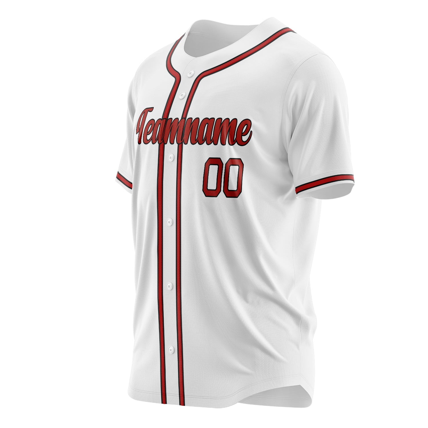 Benutzerdefiniertes Professionelles Weiß Rot Baseballtrikot