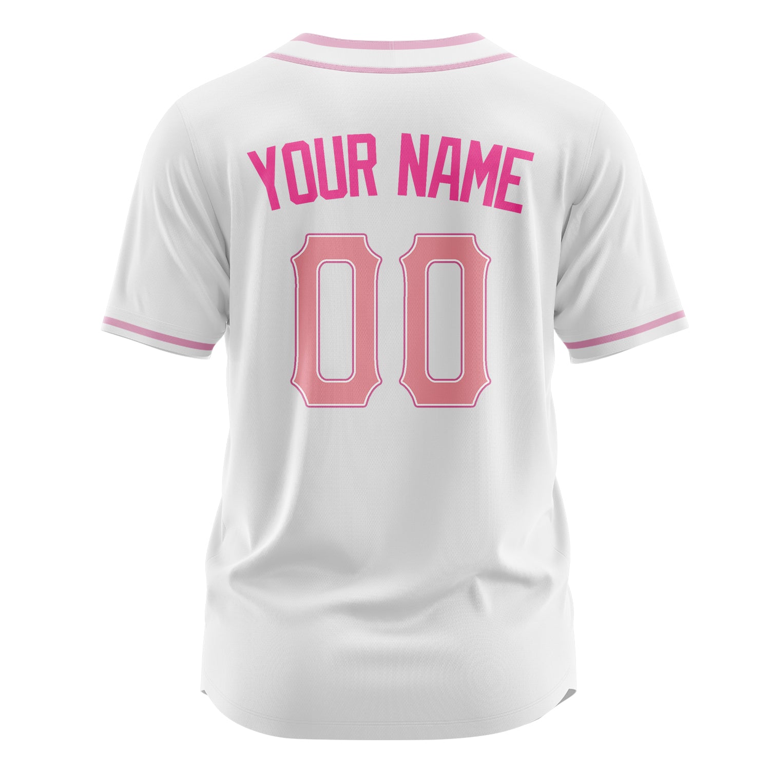 Benutzerdefiniertes Professionelles Weiß Rosa Baseballtrikot