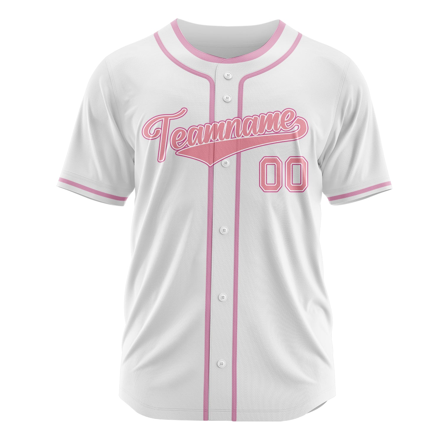 Custom Professional White Pink Baseball Jersey