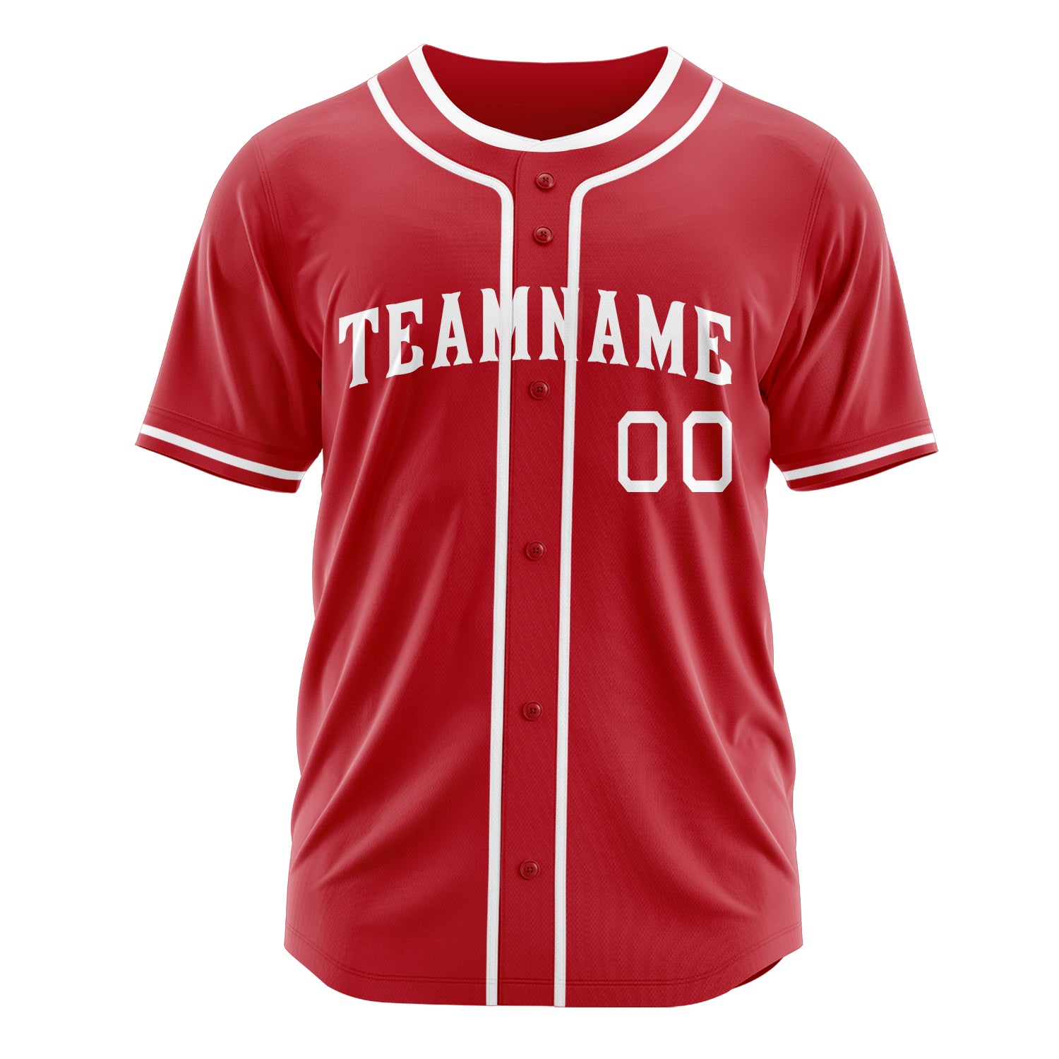 Custom Professional Red White Baseball Jersey
