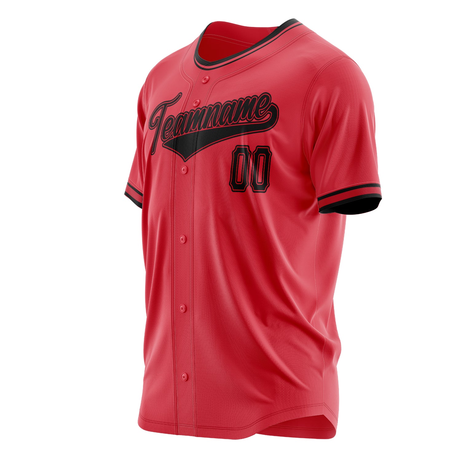 Benutzerdefiniertes Professionelles Rot Schwarz Baseballtrikot
