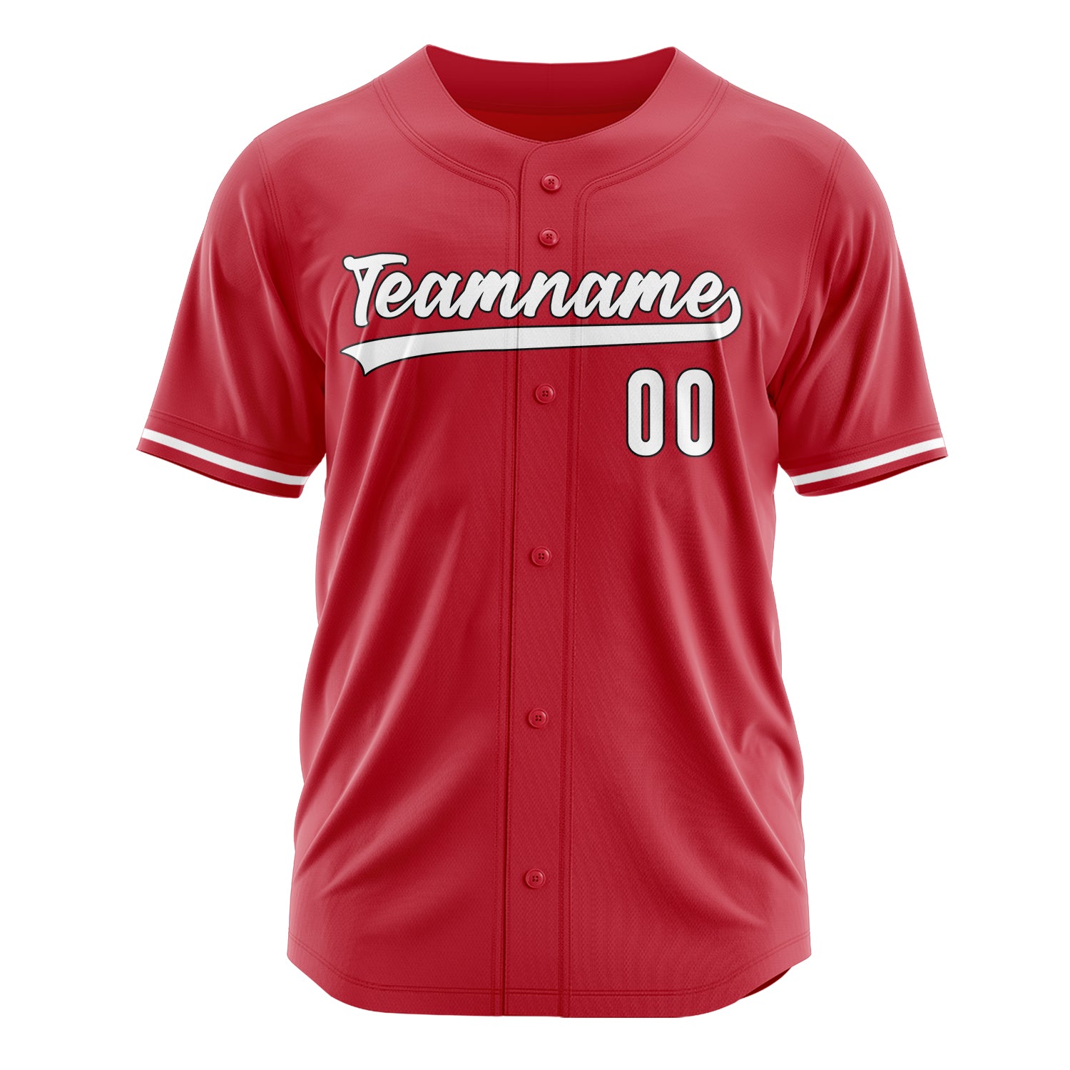 Custom Professional Red White Baseball Jersey