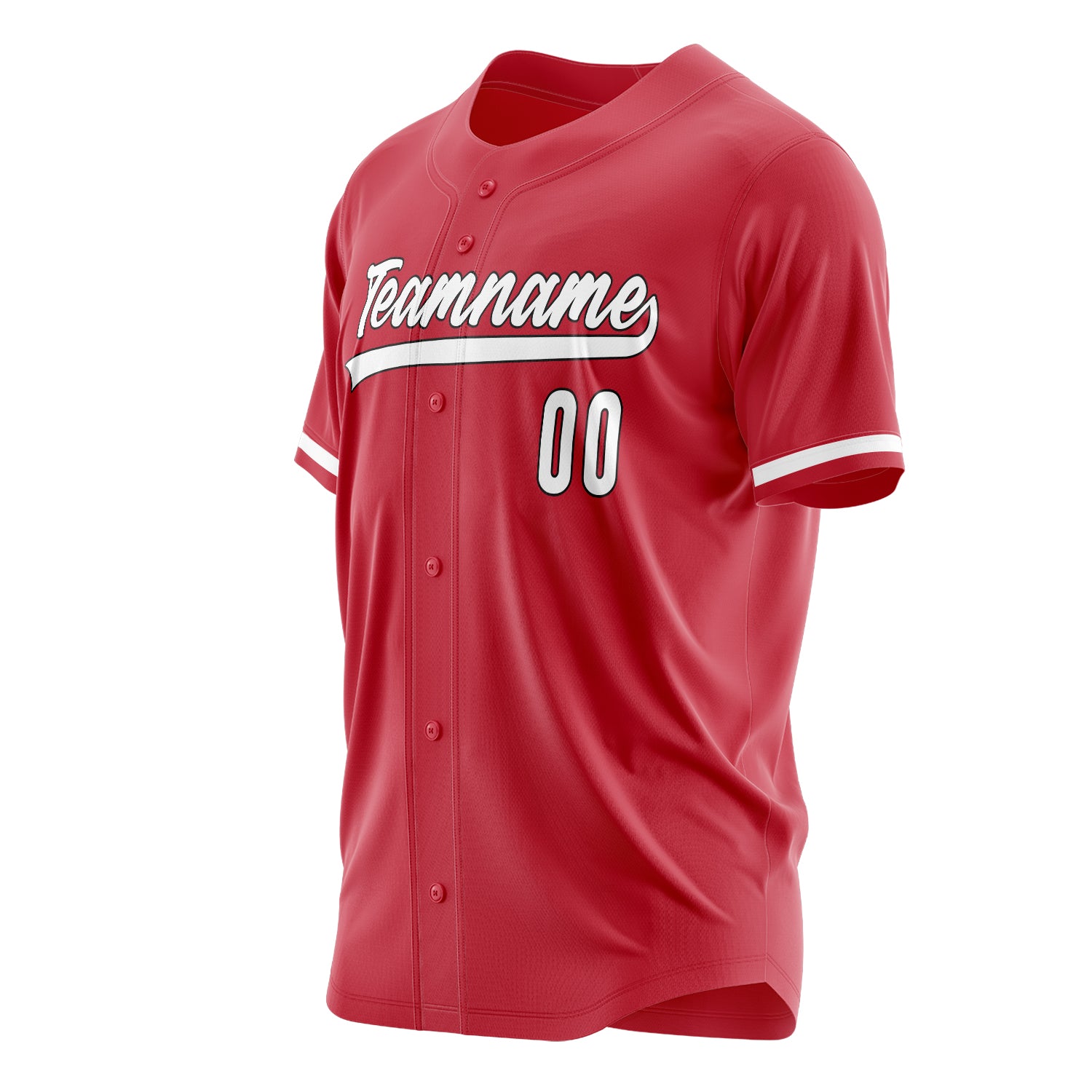 Benutzerdefiniertes Professionelles Rot Weiß Baseballtrikot