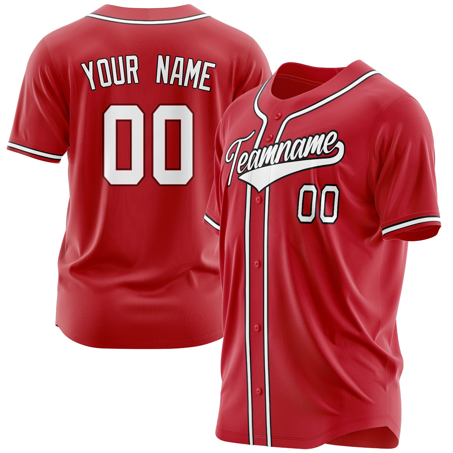 Benutzerdefiniertes Professionelles Rot Weiß Baseballtrikot BB03240607LJ191