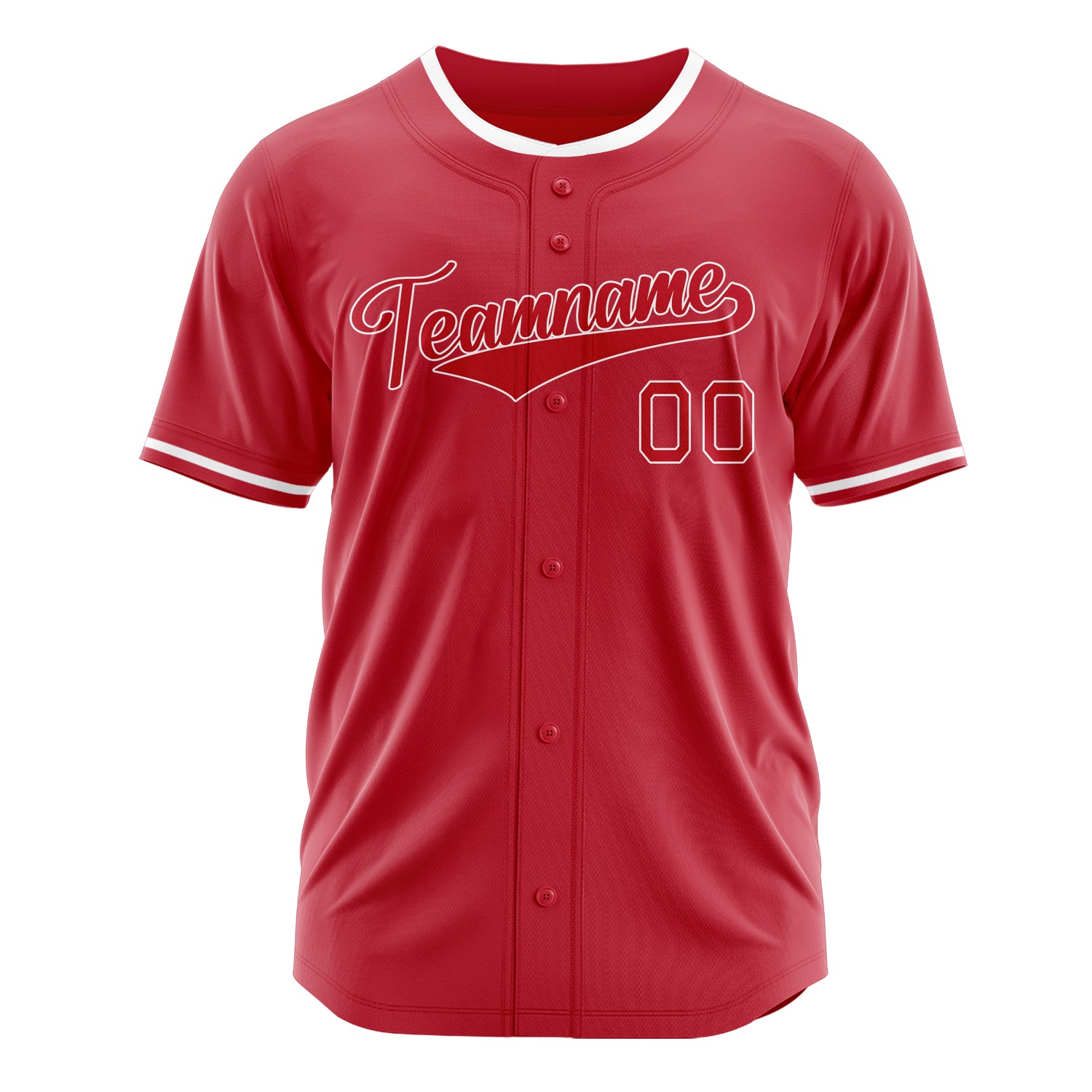 Custom Professional Red White Baseball Jersey