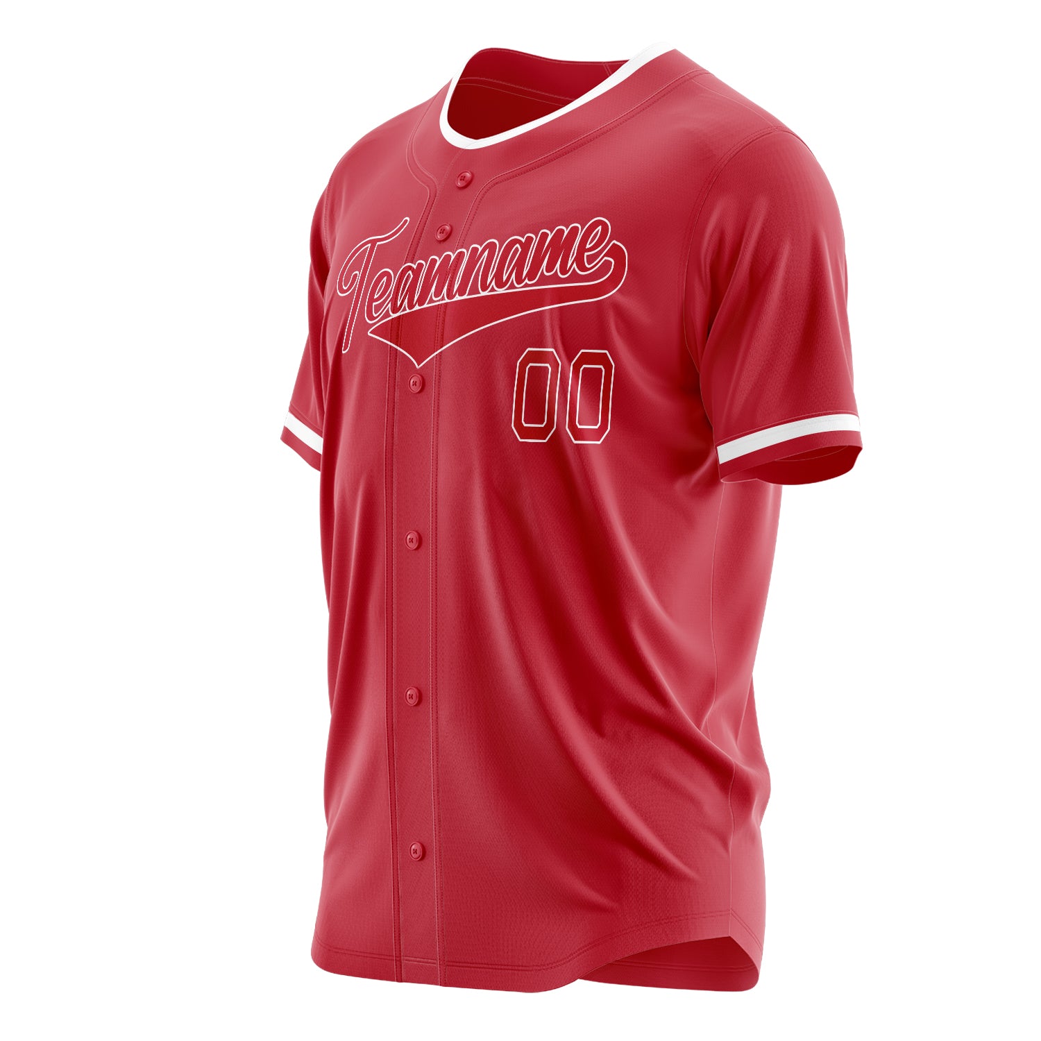 Benutzerdefiniertes Professionelles Rot Weiß Baseballtrikot