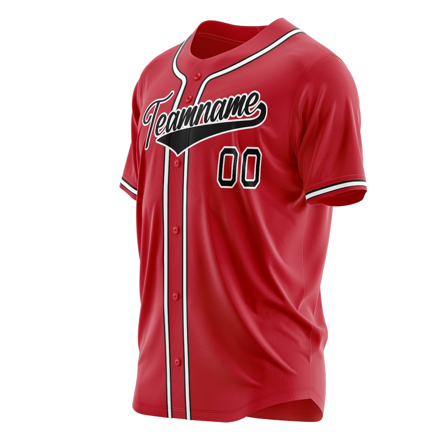 Benutzerdefiniertes Professionelles Rot Schwarz Baseballtrikot