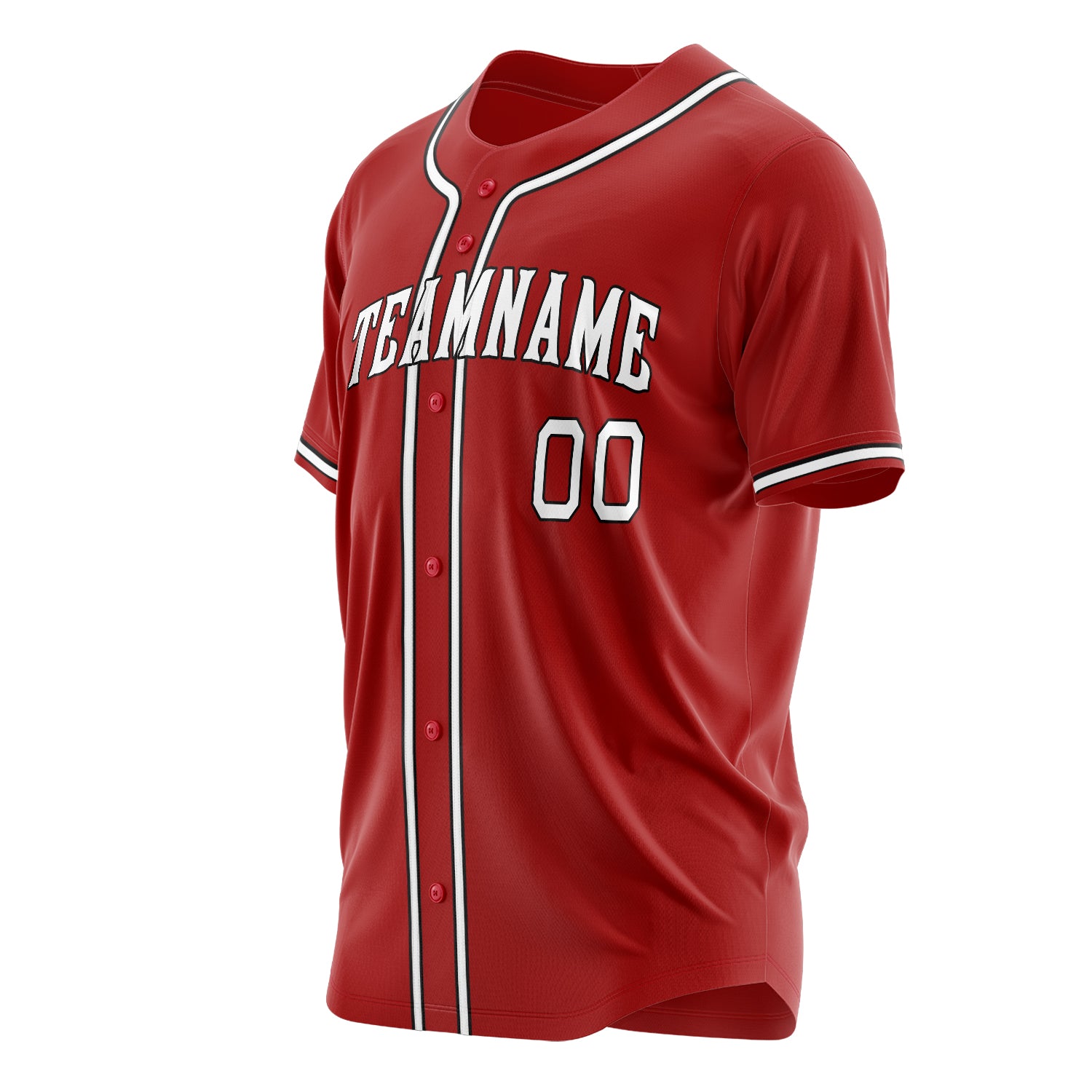 Benutzerdefiniertes Professionelles Rot Weiß Baseballtrikot